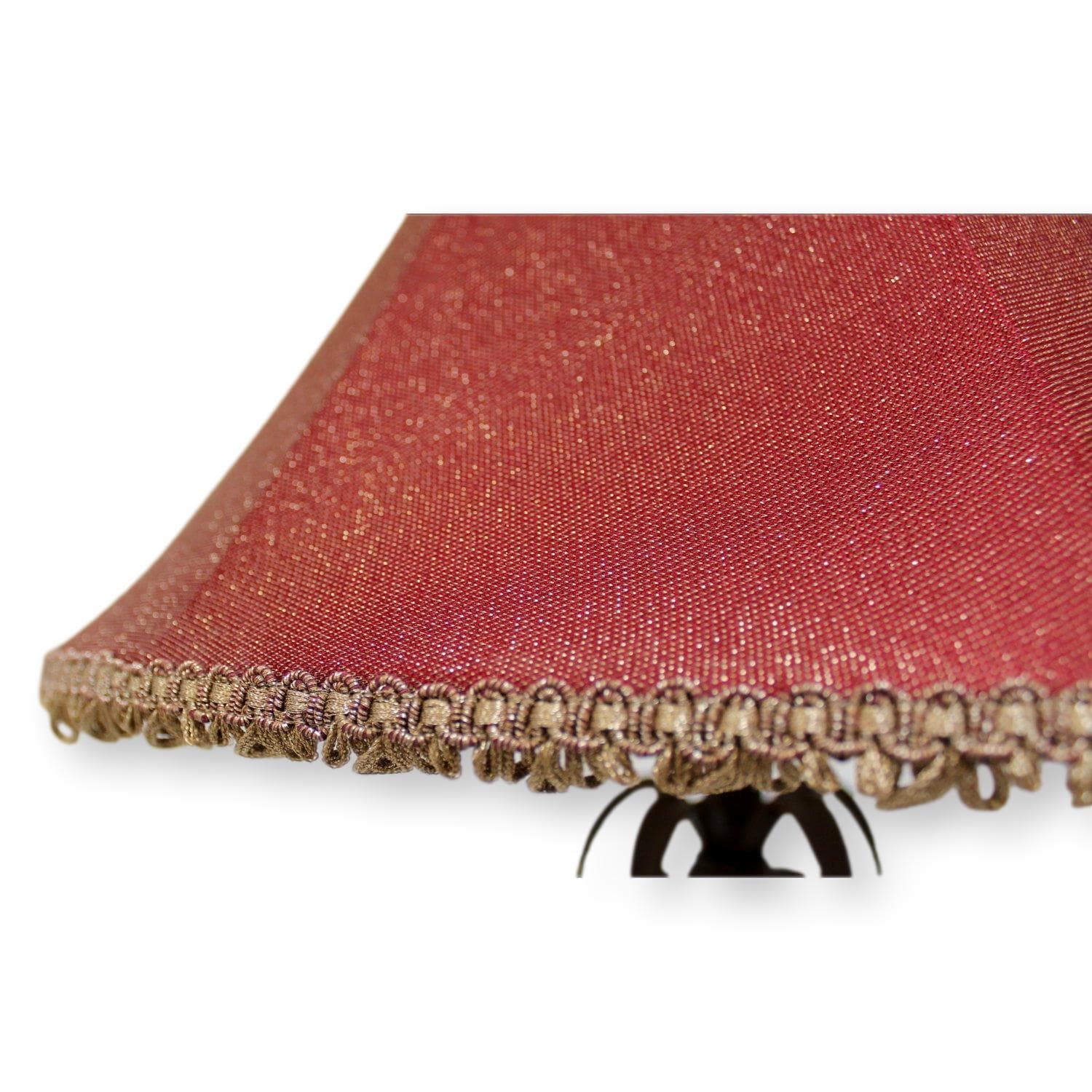 Tropical Table Lamp w/Wine & Gold Shade - Thumbnail 3