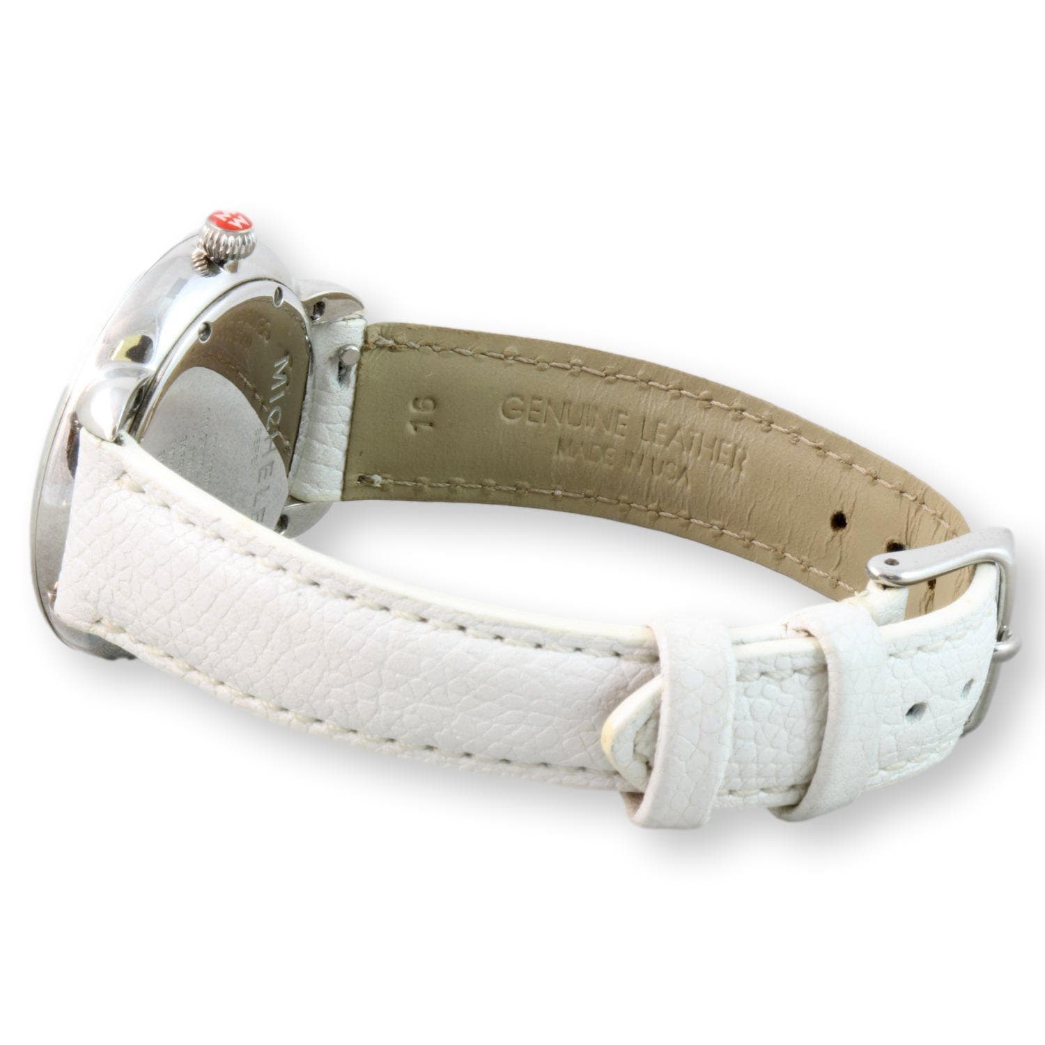 Diamond & Blue Mother of Pearl Dial Date-Window Swiss Quartz Watch - 36mm Case - Thumbnail 2