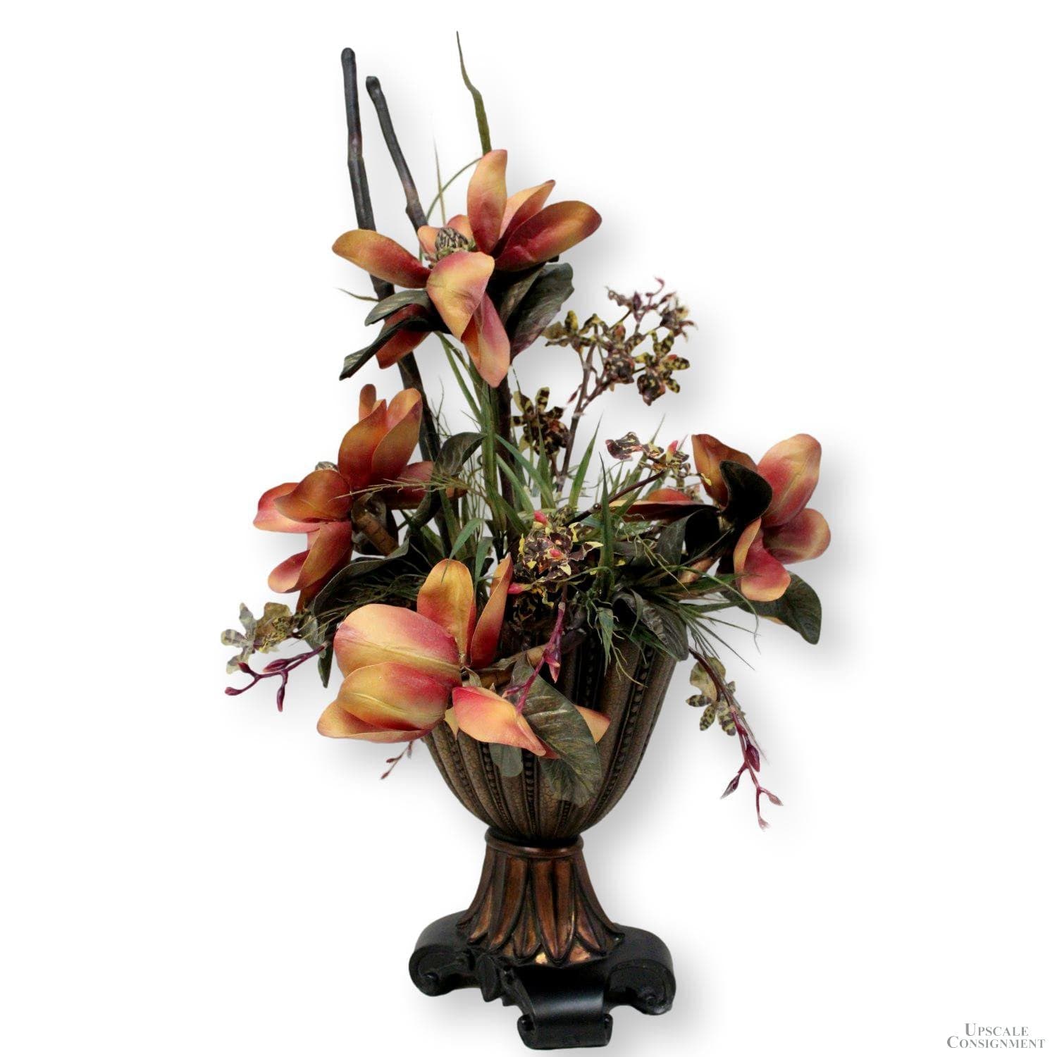 Austin Products, Inc. Black & Gold Vase w/Floral Arrangement - Thumbnail 2