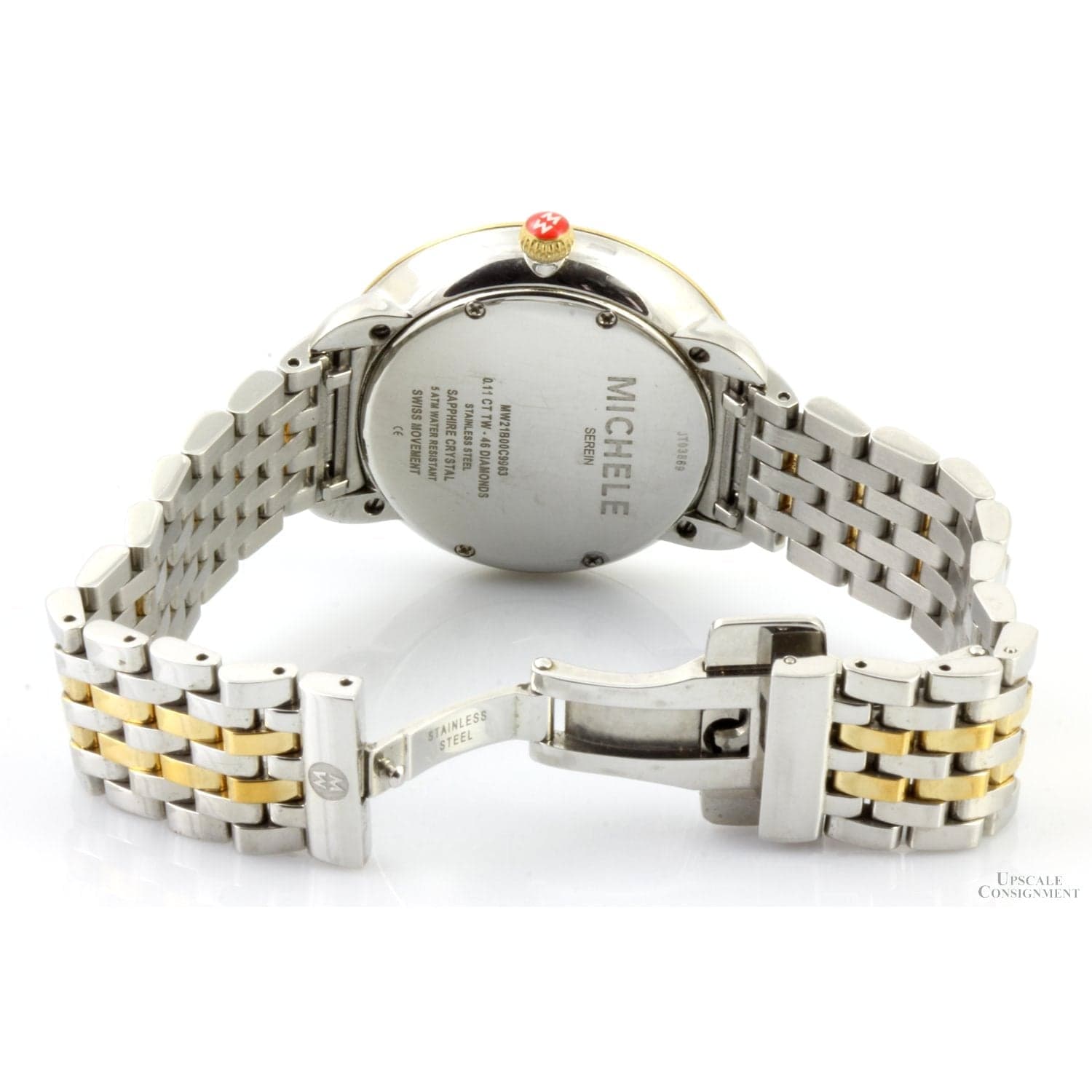 Diamond & Mother of Pearl Dial Date-Window Swiss Quartz Watch - 36mm Case - Thumbnail 7