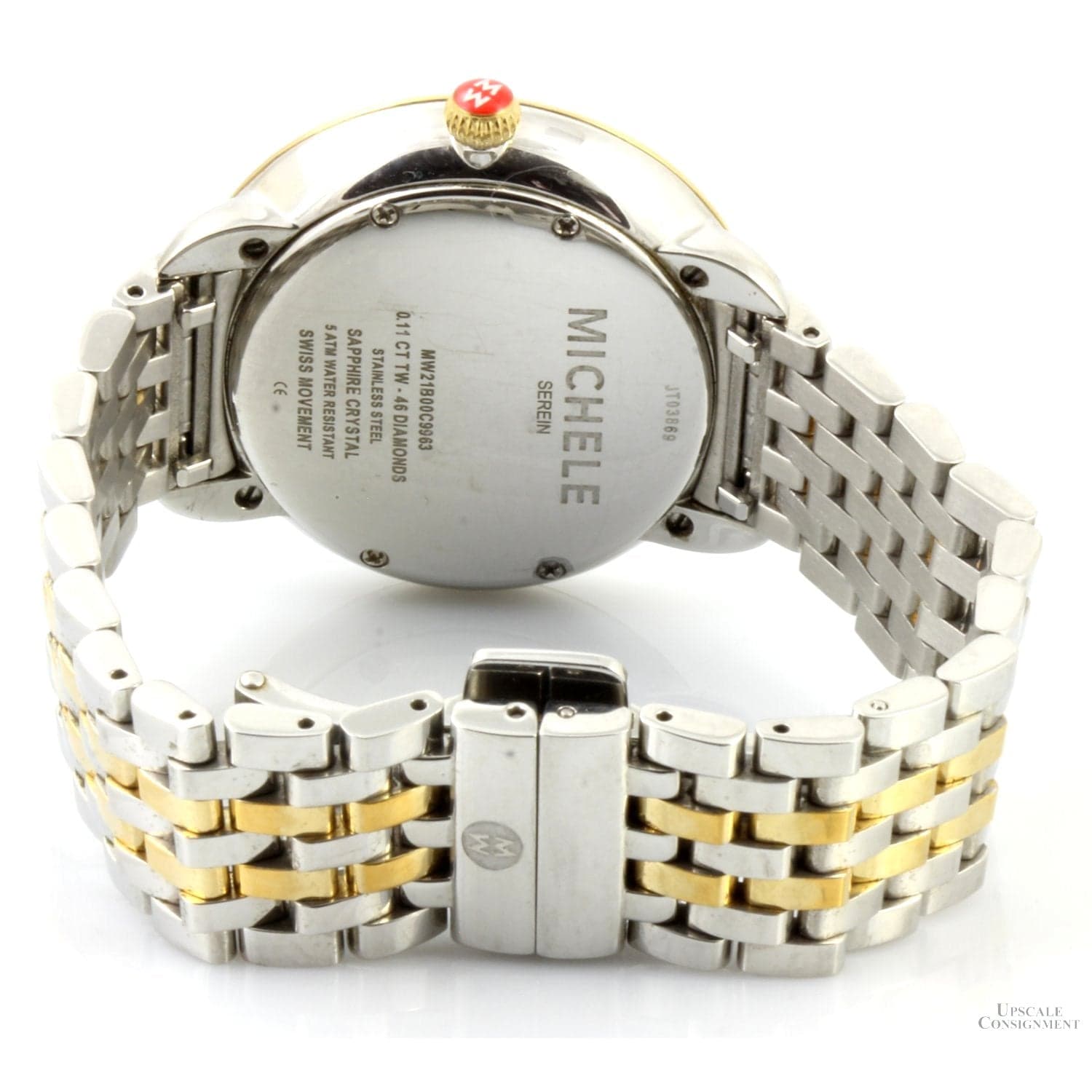 Diamond & Mother of Pearl Dial Date-Window Swiss Quartz Watch - 36mm Case - Thumbnail 6