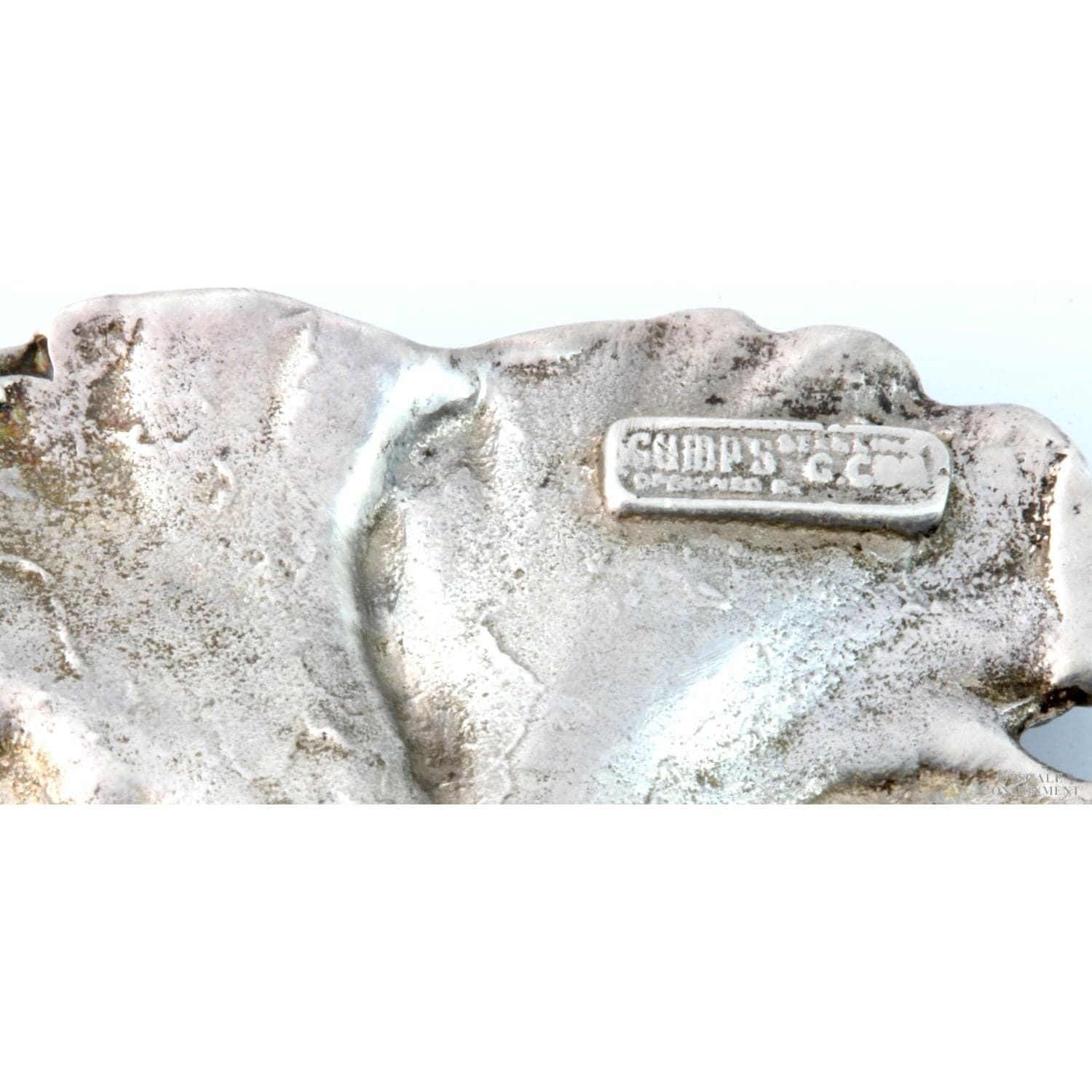 Gump's Guglielmo Cini Sterling Silver Hawaiian Hibiscus Flower Brooch - 2" x 1.75" - Thumbnail 3