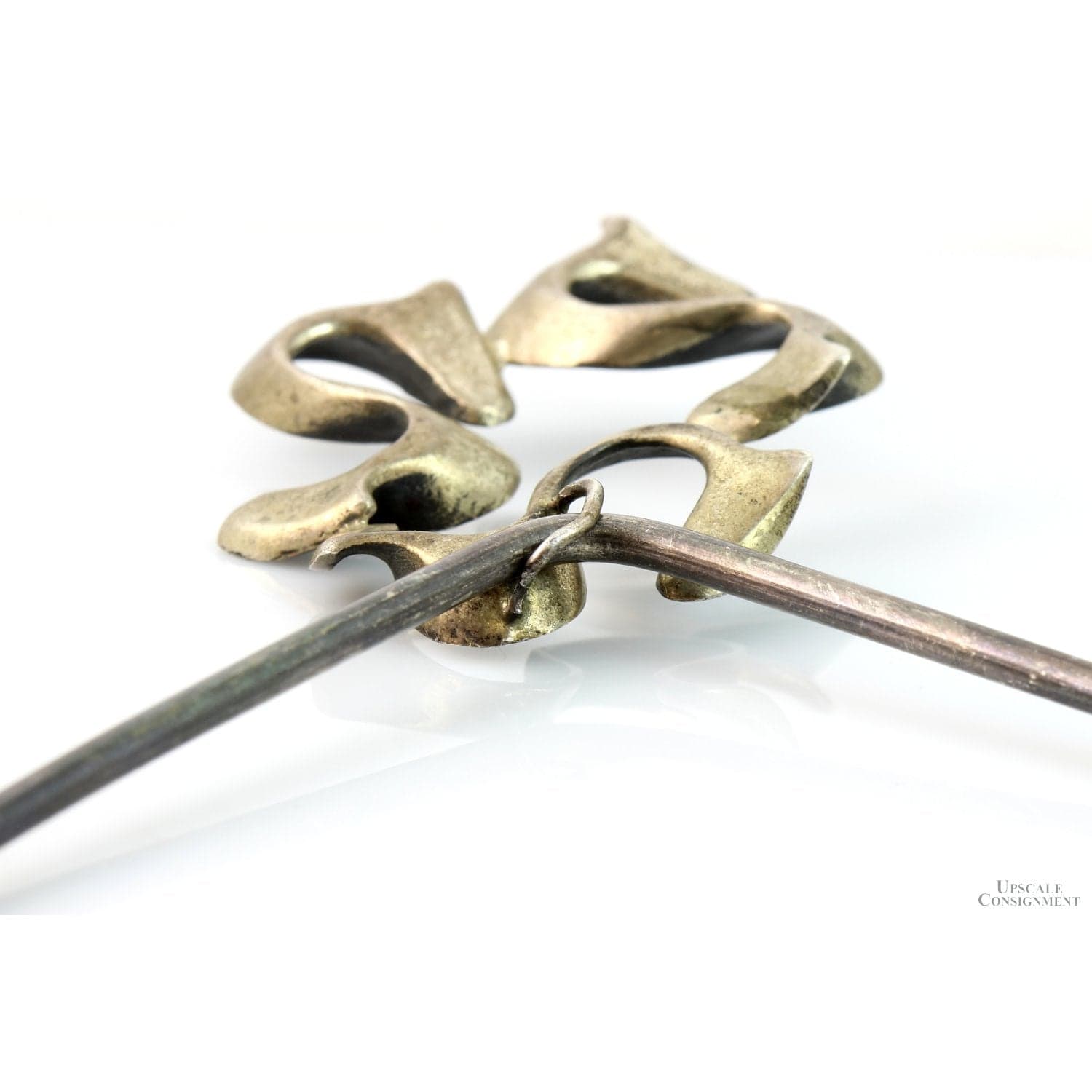 Modernist Sterling Silver Ebonized Folding Choker - 15 in - Thumbnail 9