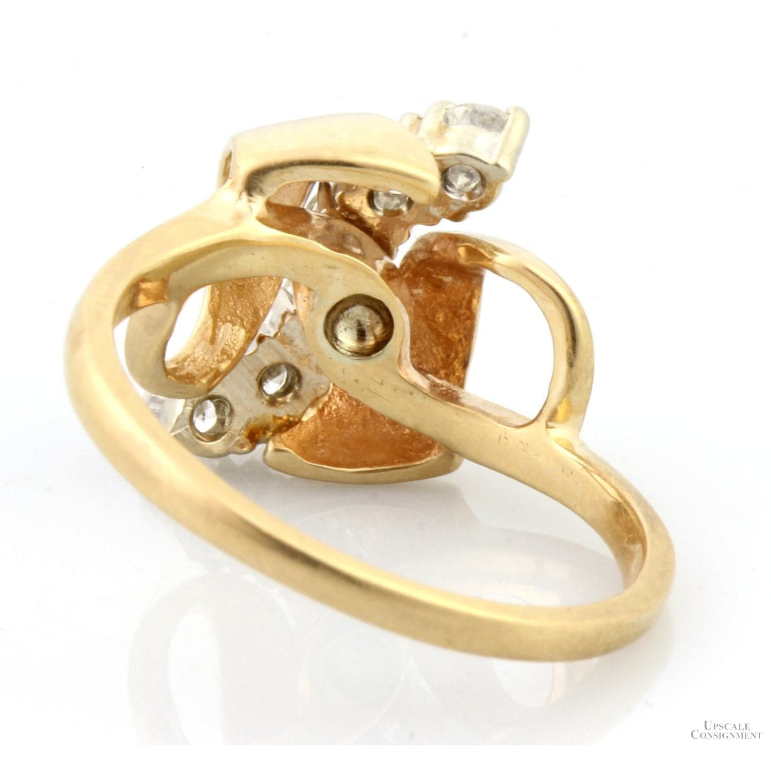 .42ctw Round Brilliant Diamond 14K Yellow Gold Ring - Size 6.25 - Thumbnail 5