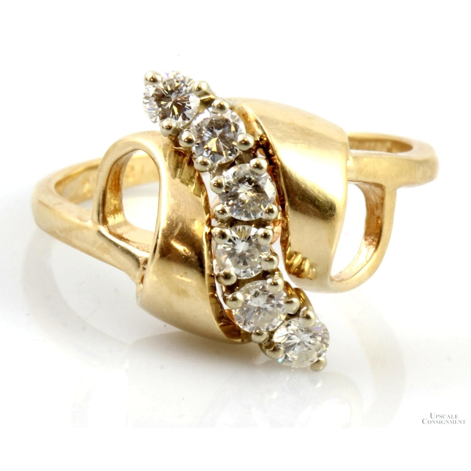 .42ctw Round Brilliant Diamond 14K Yellow Gold Ring - Size 6.25 - Image 1