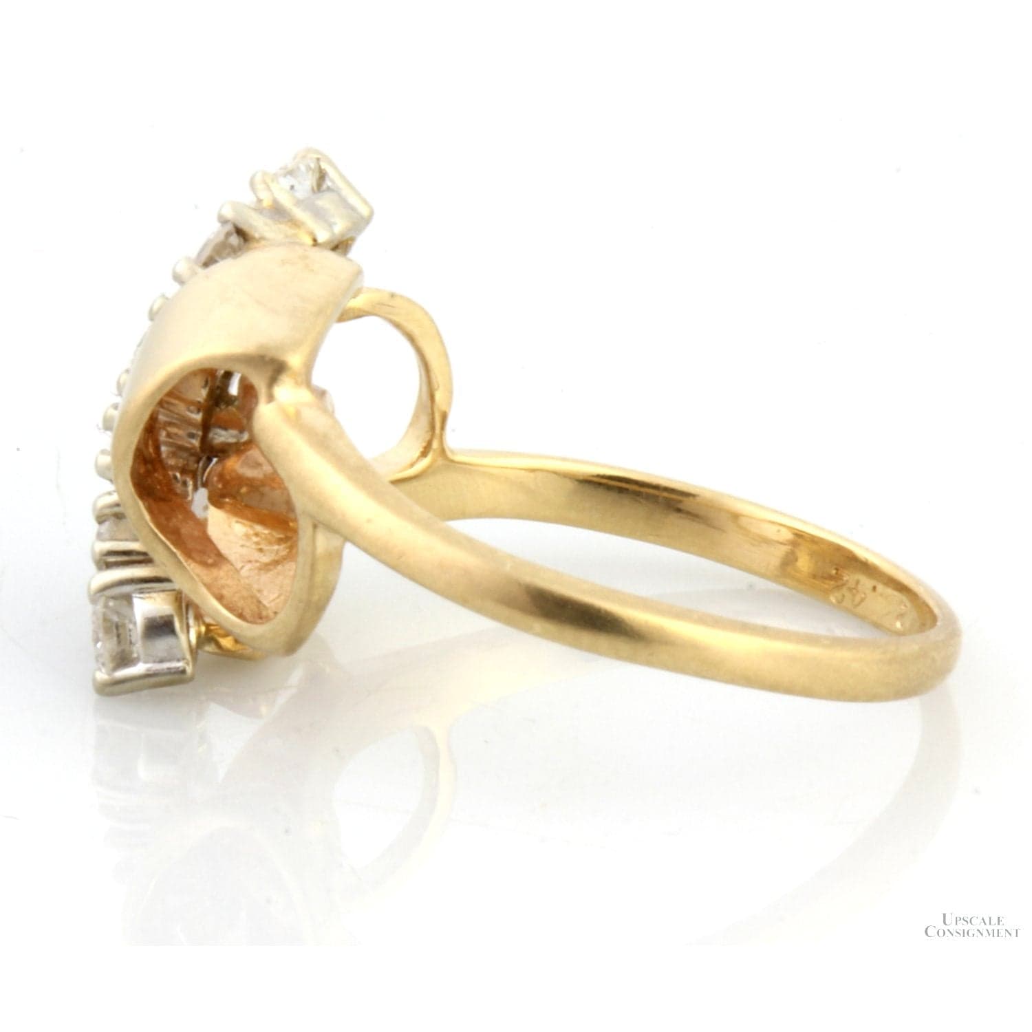 .42ctw Round Brilliant Diamond 14K Yellow Gold Ring - Size 6.25 - Thumbnail 4