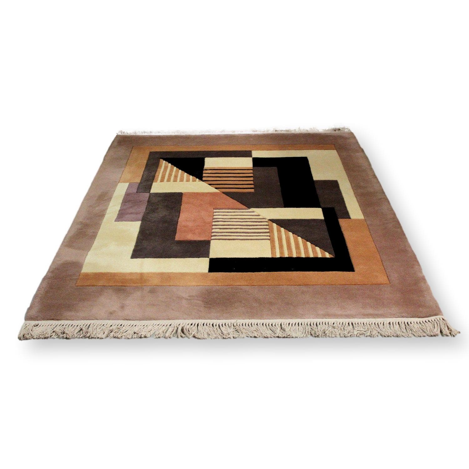 Momeni 5' 2'' X 8' 8'' Earth Tone Abstract Wool Area Rug - Image 1