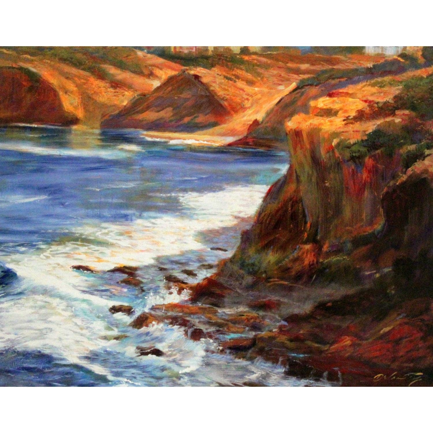 Framed Coastal Beach Cliff Print - Thumbnail 2