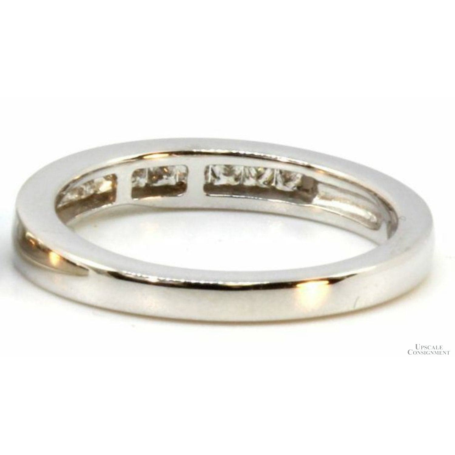 .33ctw Princess Cut Diamond 14K White Gold Wedding Band - 6.25-6.5 - Thumbnail 4