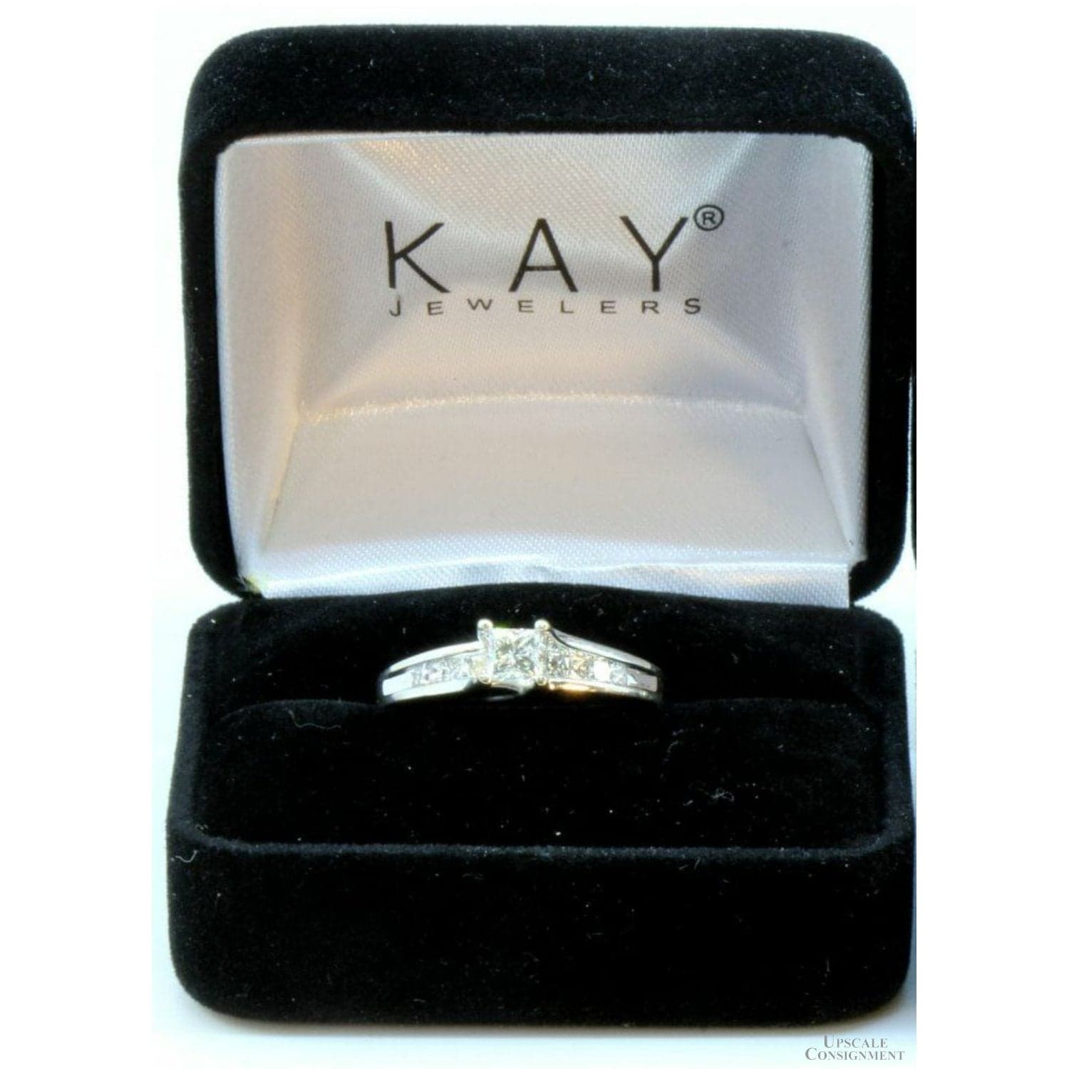 .77ctw Princess Cut Diamond 14K White Gold Engagement Ring - Size 7.75 - Image 1