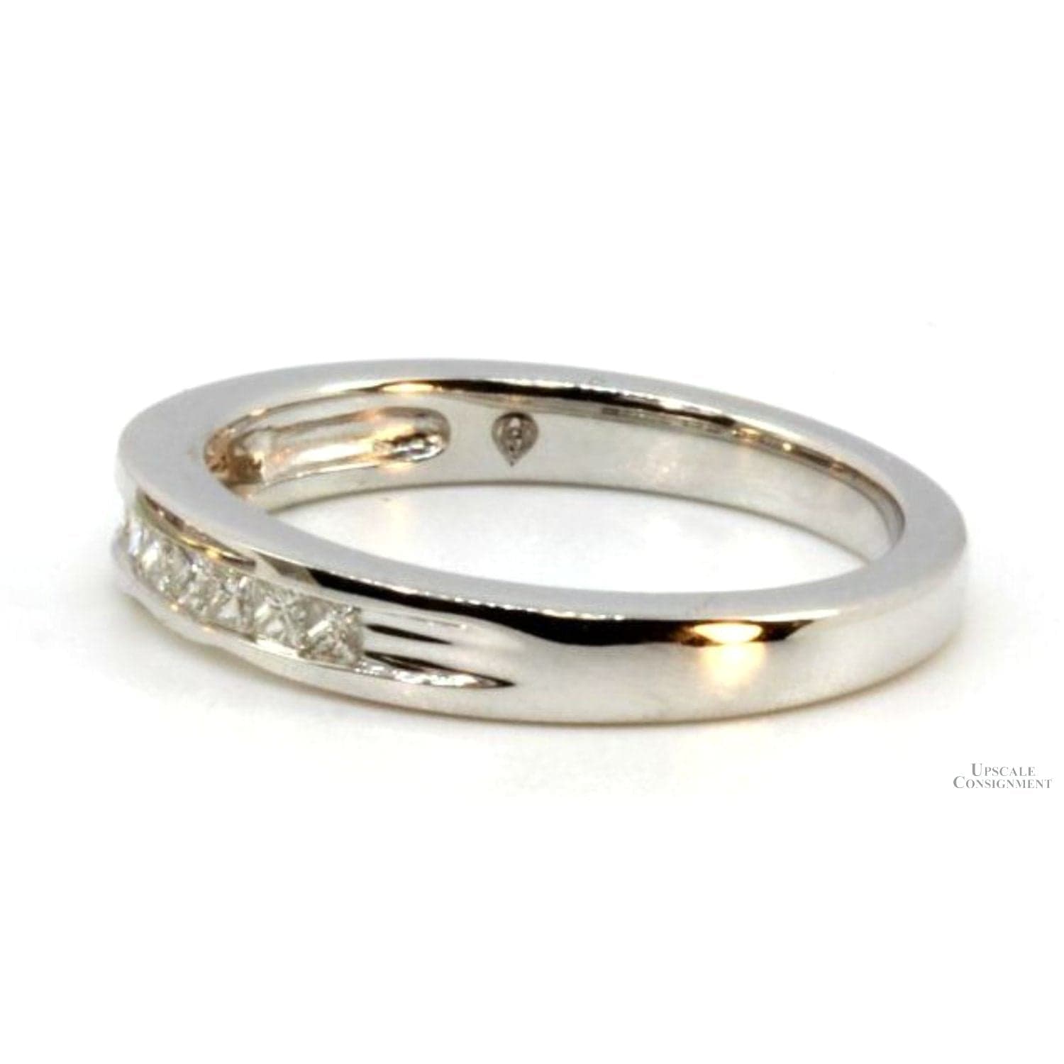 .33ctw Princess Cut Diamond 14K White Gold Wedding Band - 6.25-6.5 - Thumbnail 3