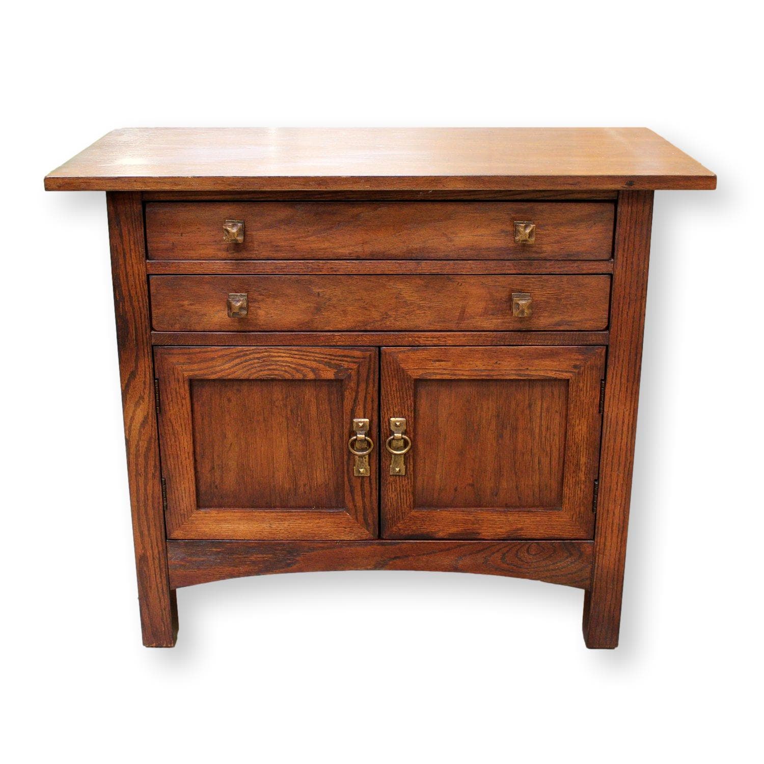 Century Craftsman Style Nightstand w/Cabinet - Dark Finish - Image 1