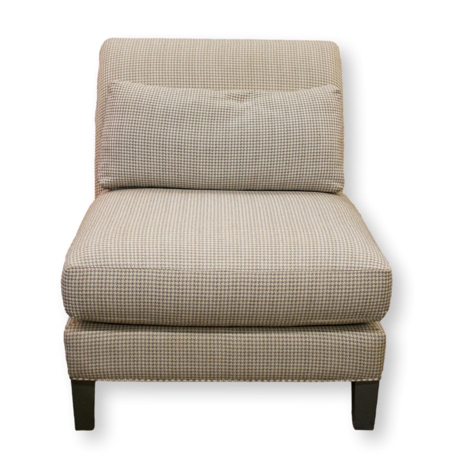 McCreary Modern Inc. Houndstooth Armless Accent Chair - Gray - Image 1