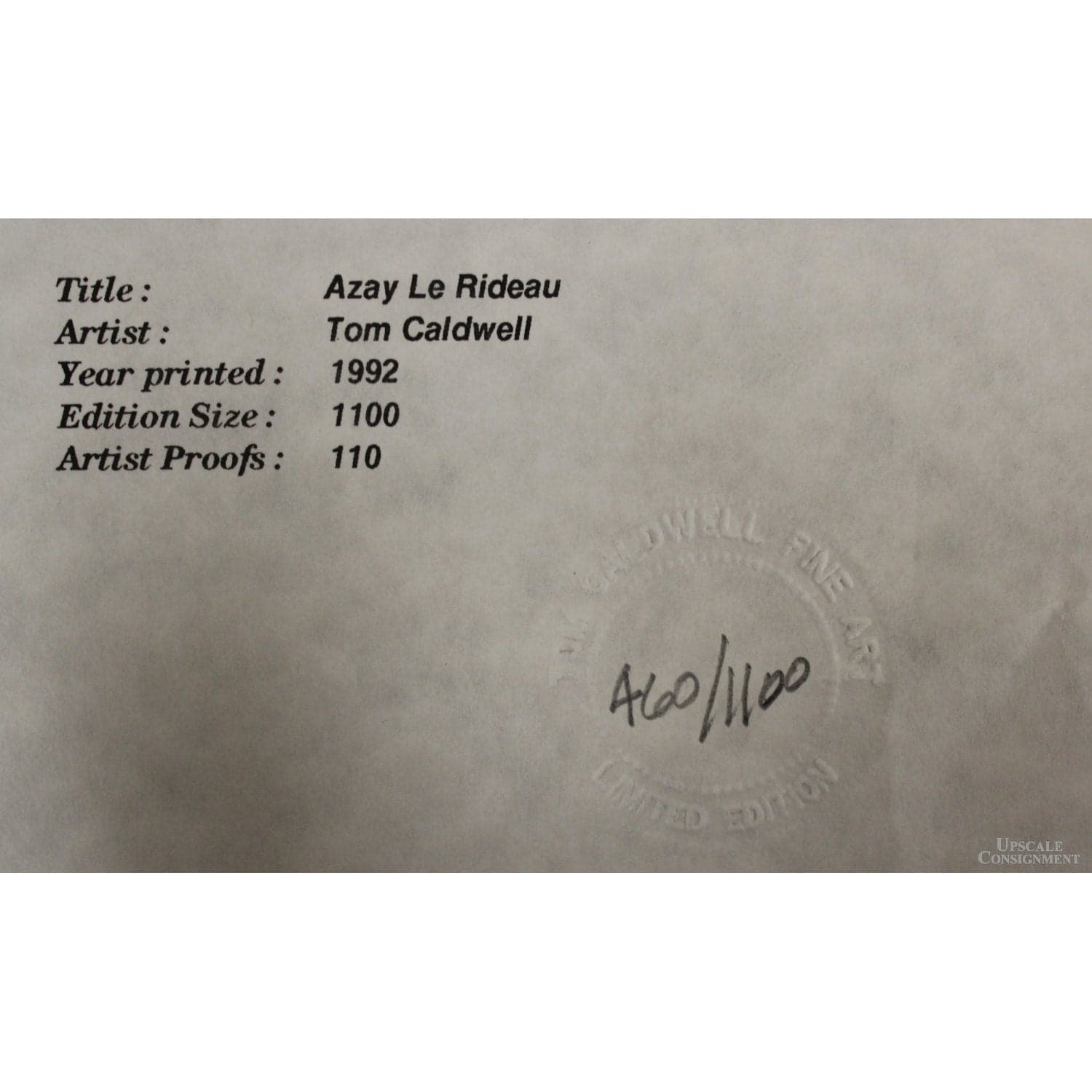 Tom Caldwell Signed Limited Edition Print 'Azay le Rideau' - Thumbnail 7