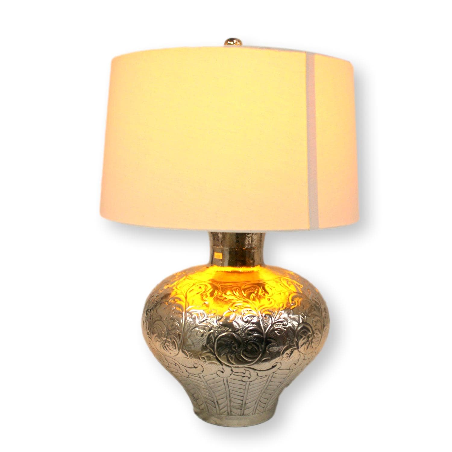 Embossed Metal Table Lamp - Thumbnail 2