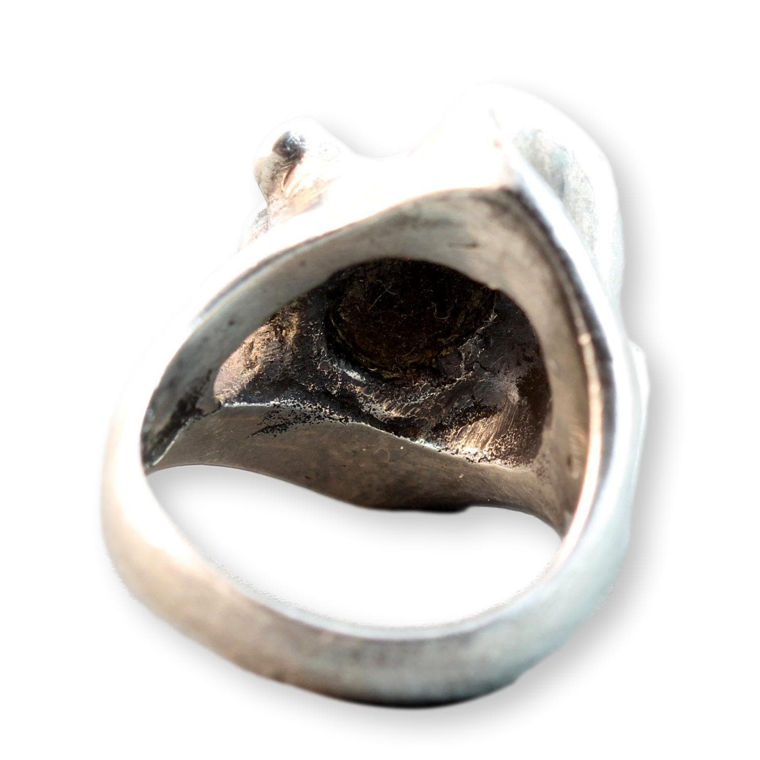 Modernist Fine 950 Silver Black Sapphire Ring by Mateo - Size 7.5 - Thumbnail 5