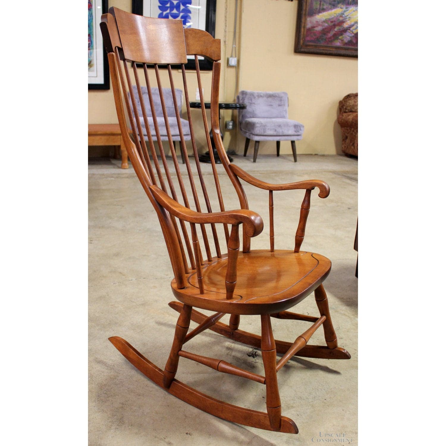Nichols & Stone Spindle Back Rocking Chair - Cherry - Thumbnail 3