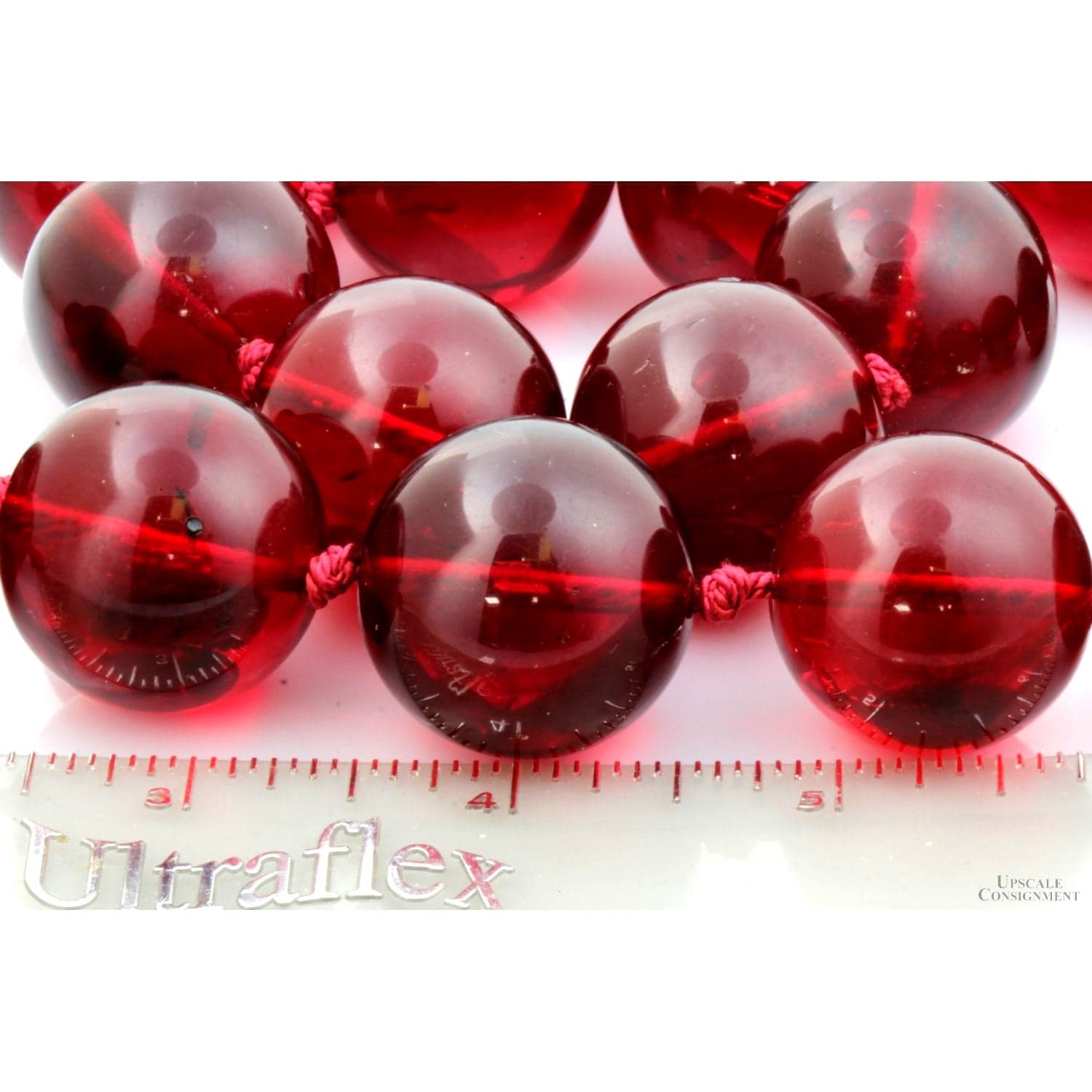 Premium Quality Natural Baltic Red Amber Bead 22" Necklace - 22 in - Thumbnail 3