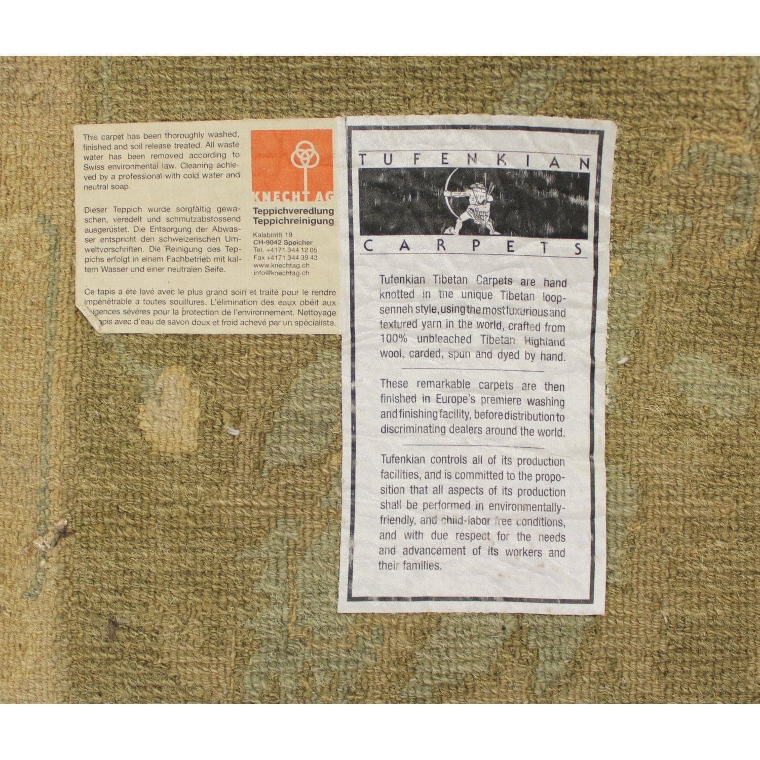 Tufenkian 9x12 Hand-Tied Rug & Pad - Thumbnail 4