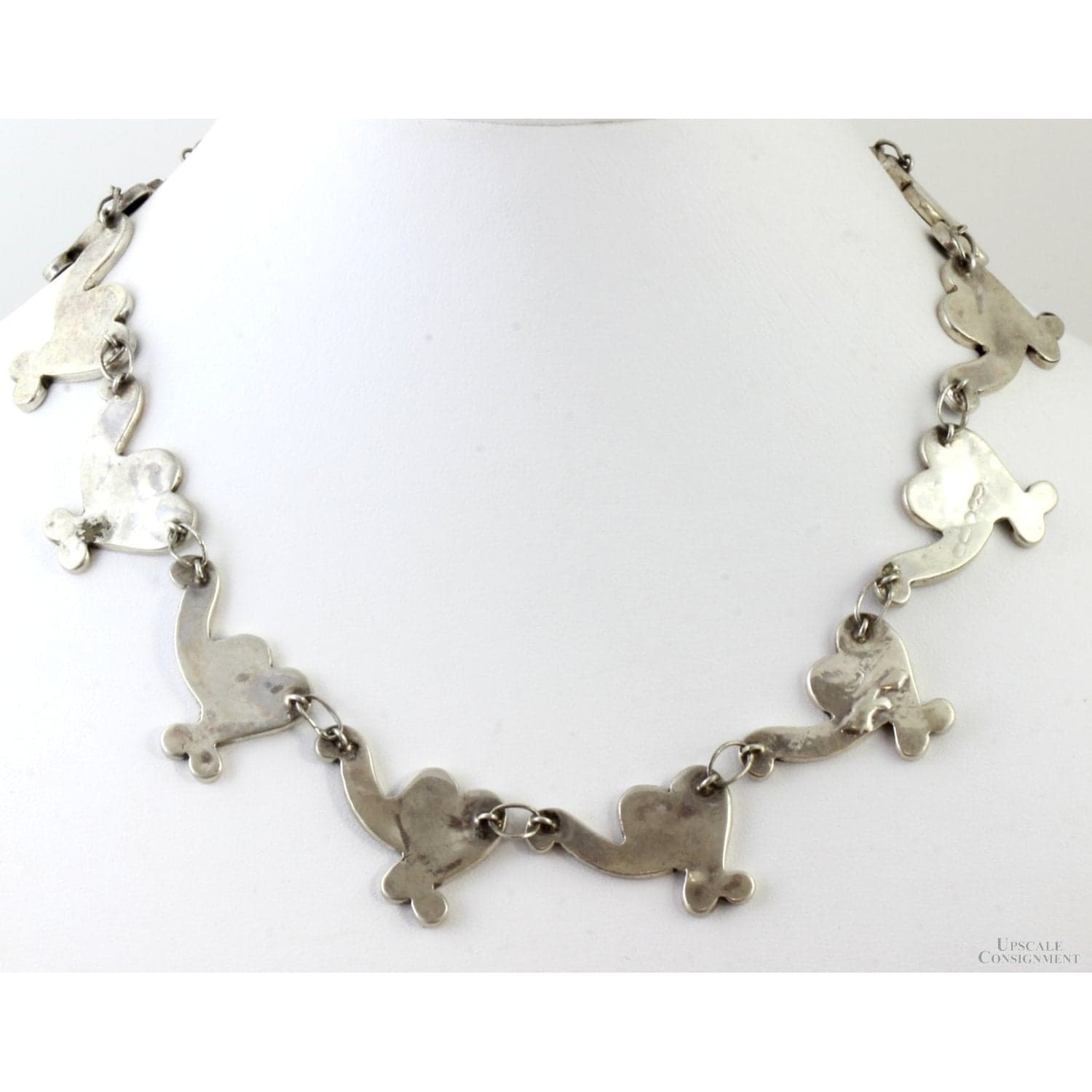 Early 1940s Sterling Silver Inlaid Turquoise Mosaic Set by Beto - 17.75"(l) - Thumbnail 6