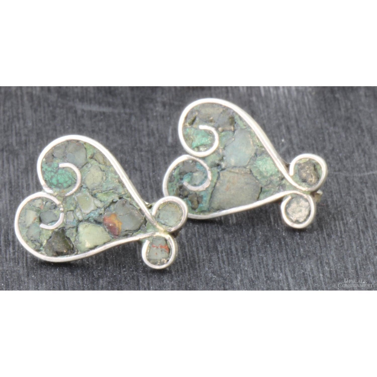 Early 1940s Sterling Silver Inlaid Turquoise Mosaic Set by Beto - 17.75"(l) - Thumbnail 5