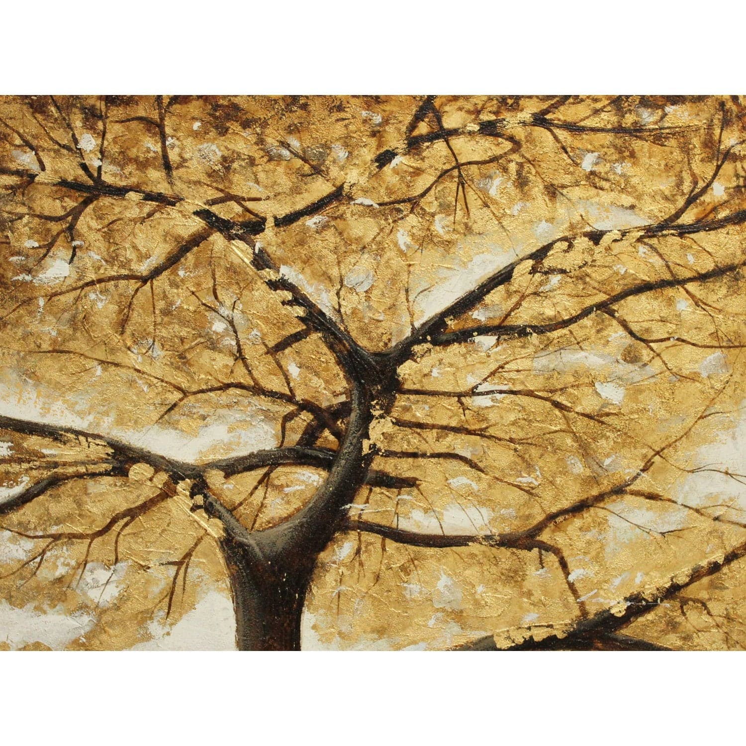 Framed Original Oil Gold Tree - Thumbnail 2