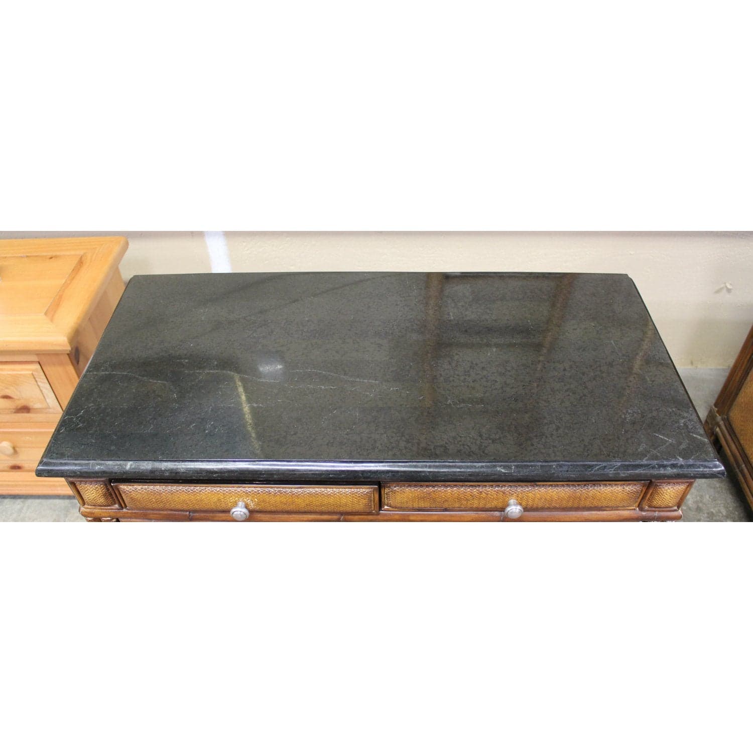 Thomasville "Ernest Hemmingway" Granite Top Nightstand - Thumbnail 5