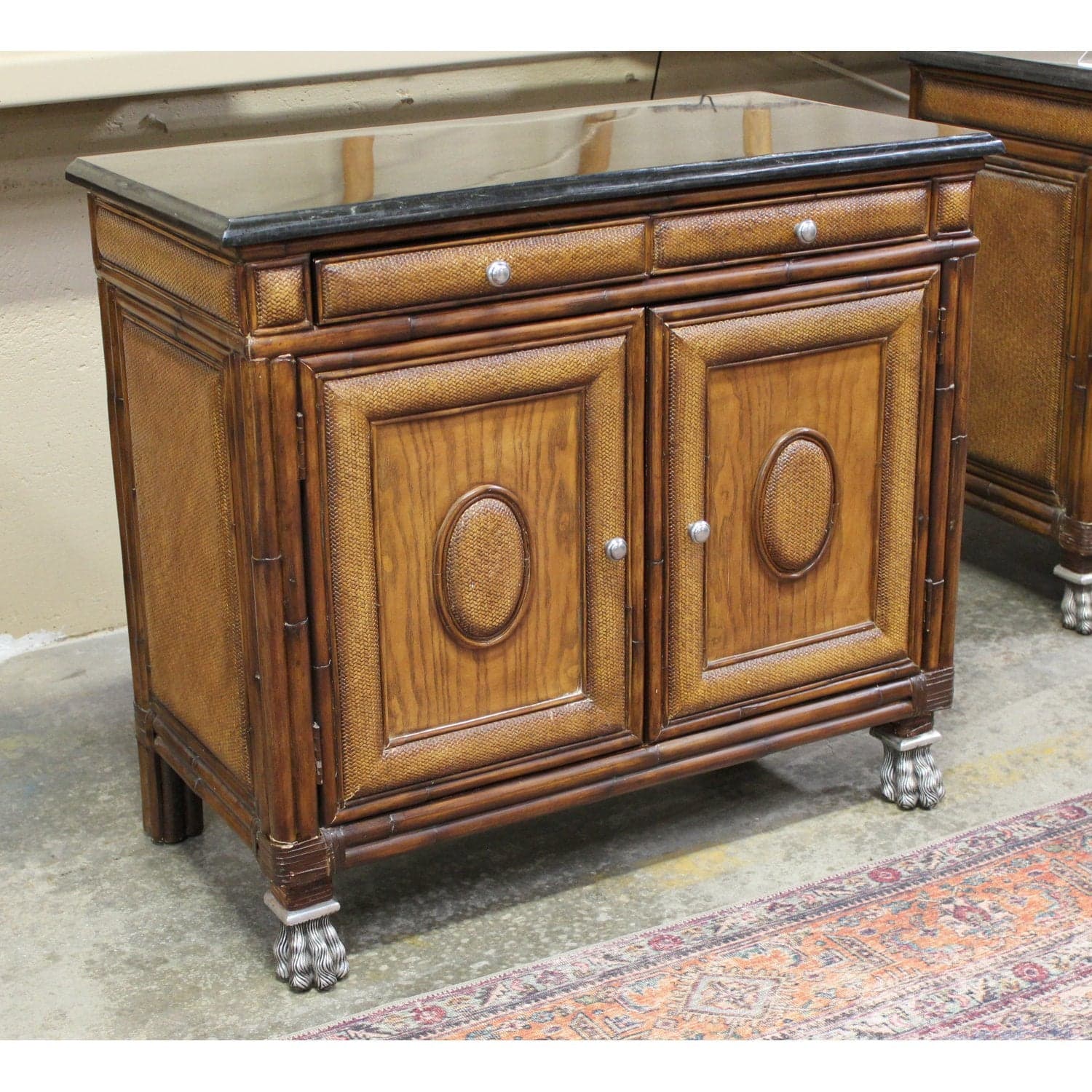 Thomasville "Ernest Hemmingway" Granite Top Nightstand - Thumbnail 2