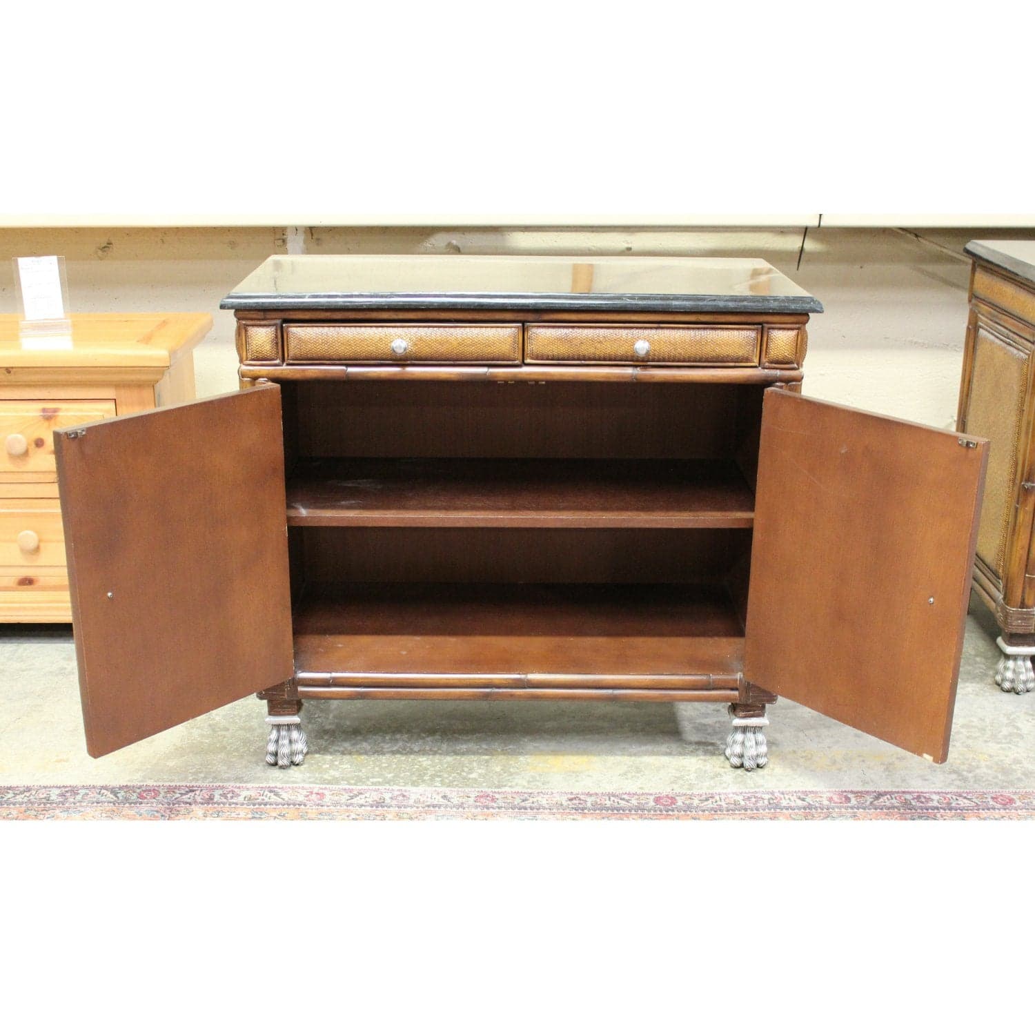 Thomasville "Ernest Hemmingway" Granite Top Nightstand - Thumbnail 4