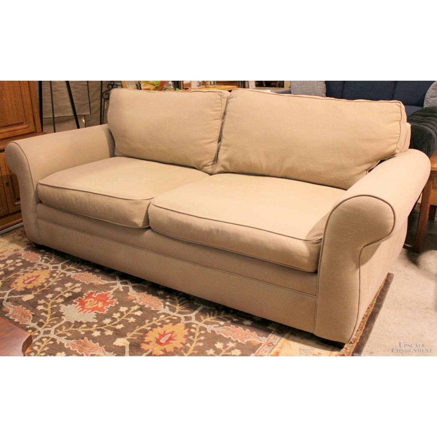 Bernhardt Tan Down Wrapped Sofa - Tan - Thumbnail 2