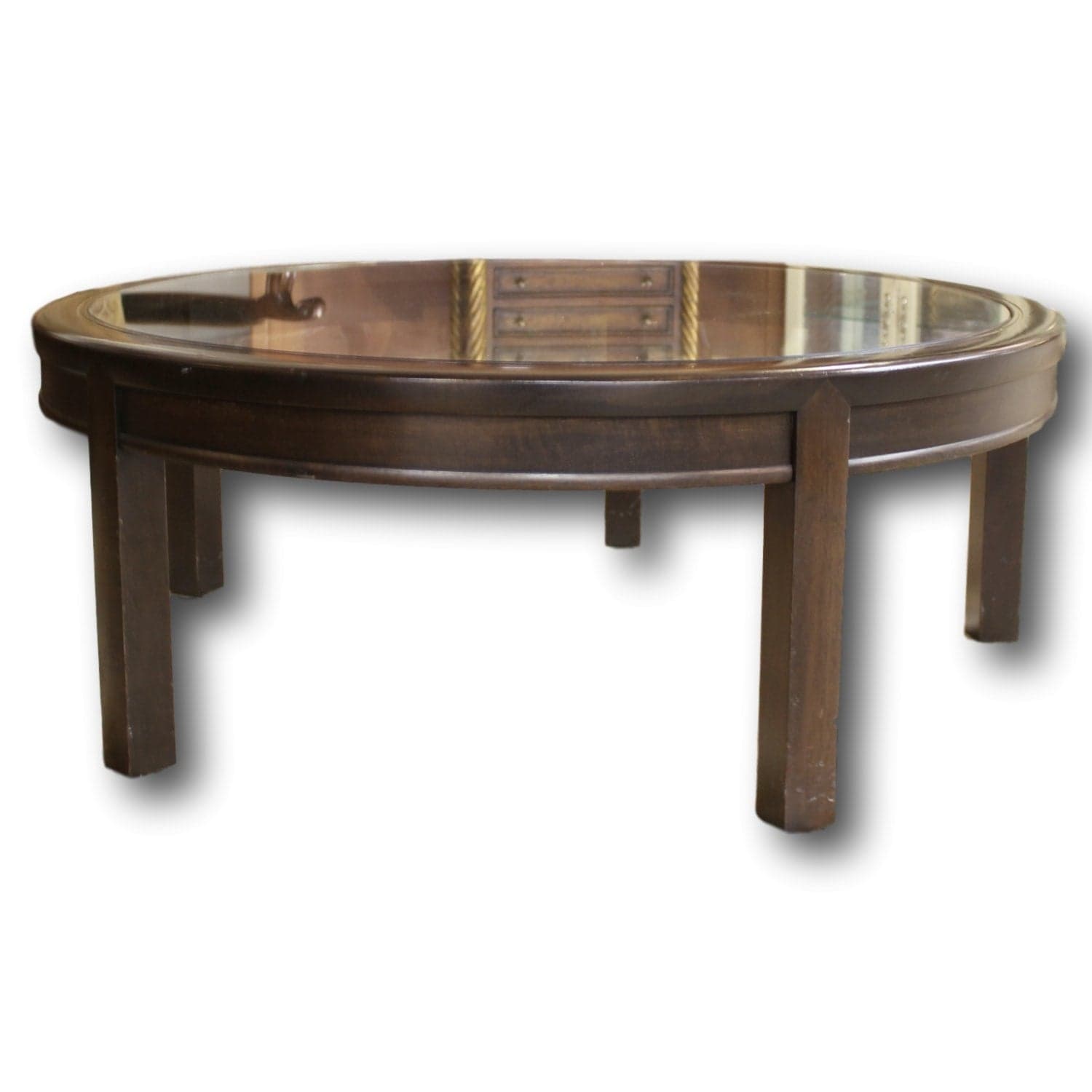 Henredon Round Cocktail Table - Dark Finish - Image 1