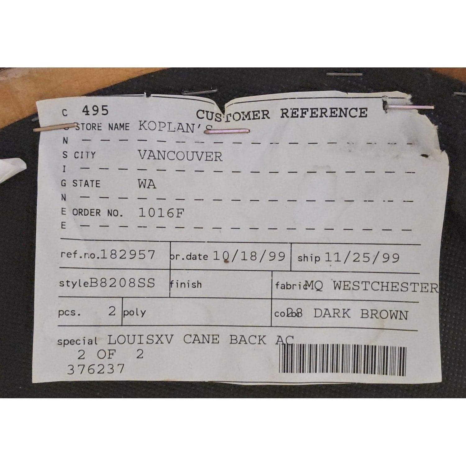 Harris Marcus Home Mocha & Gray Striped Fauteuil Chair - Multi-Color - Thumbnail 5