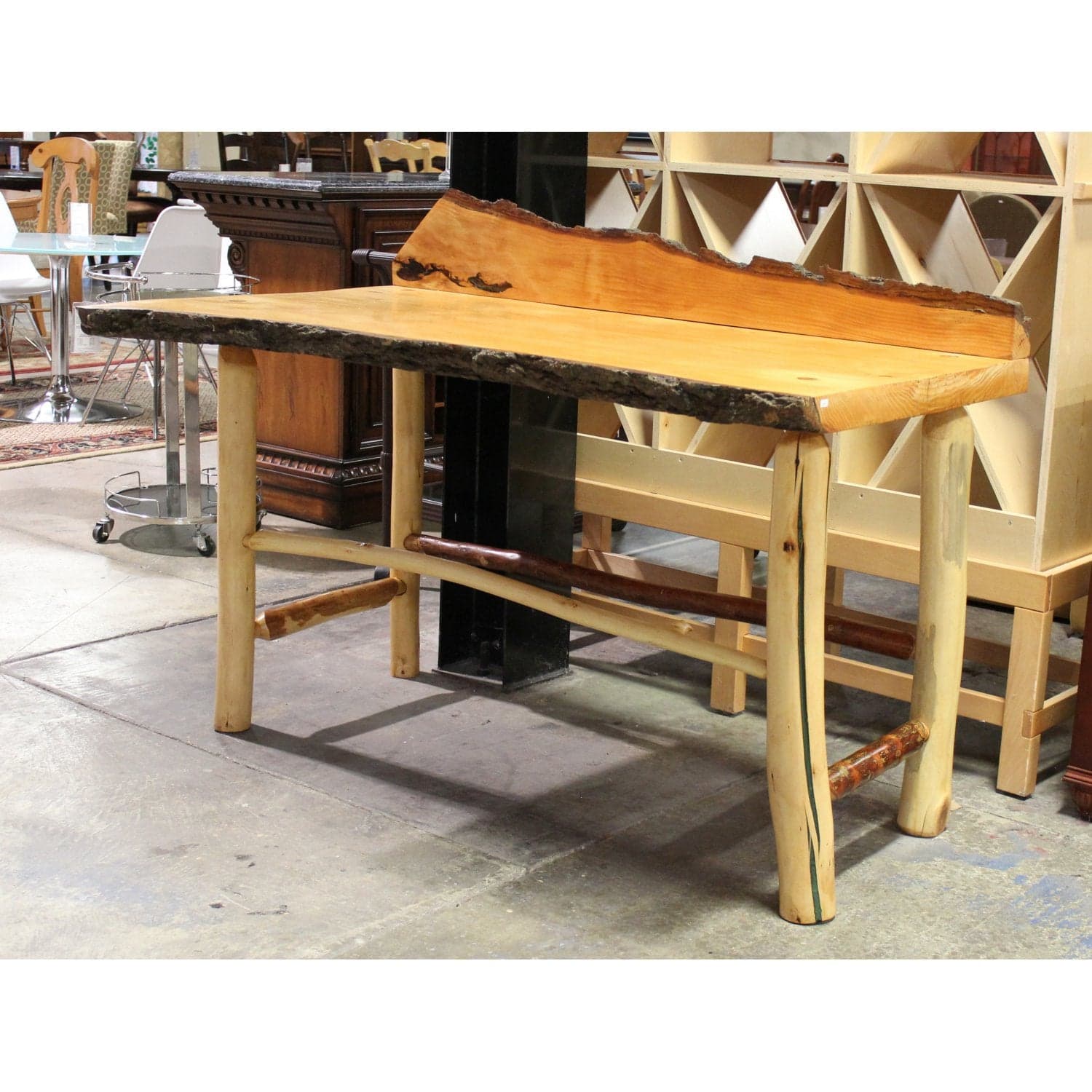 Rob's Stix Live Edge Counter Height Multi-Purpose Table - Natural - Thumbnail 3