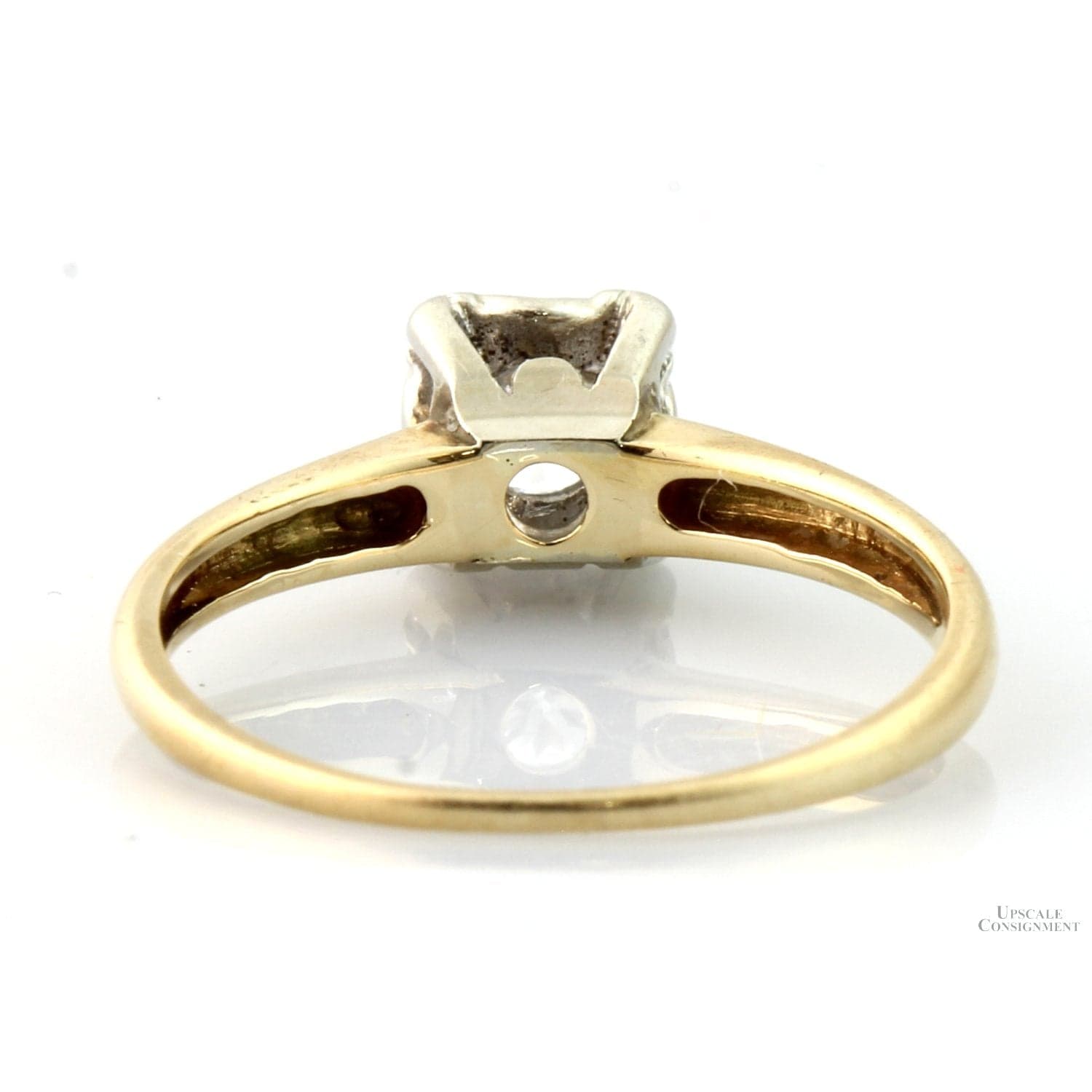 Mid Century Modern .25ctw Diamond 14K Yellow Gold Ring - Size 5.75 - Thumbnail 5