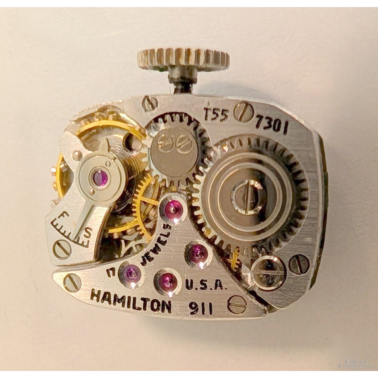 Exquisite 1940s Platinum 3.25ctw Diamond Hamilton Art Deco Watch - Size 5.75 - Thumbnail 6