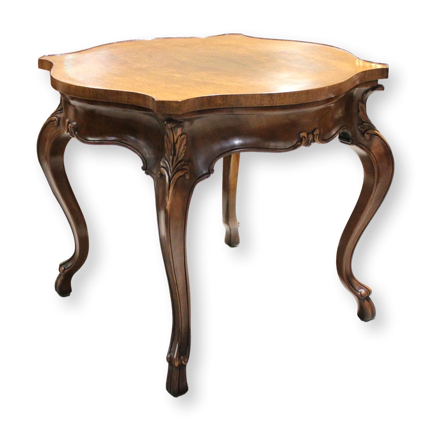 Baker Furniture Burl Top Accent Table - Image 1