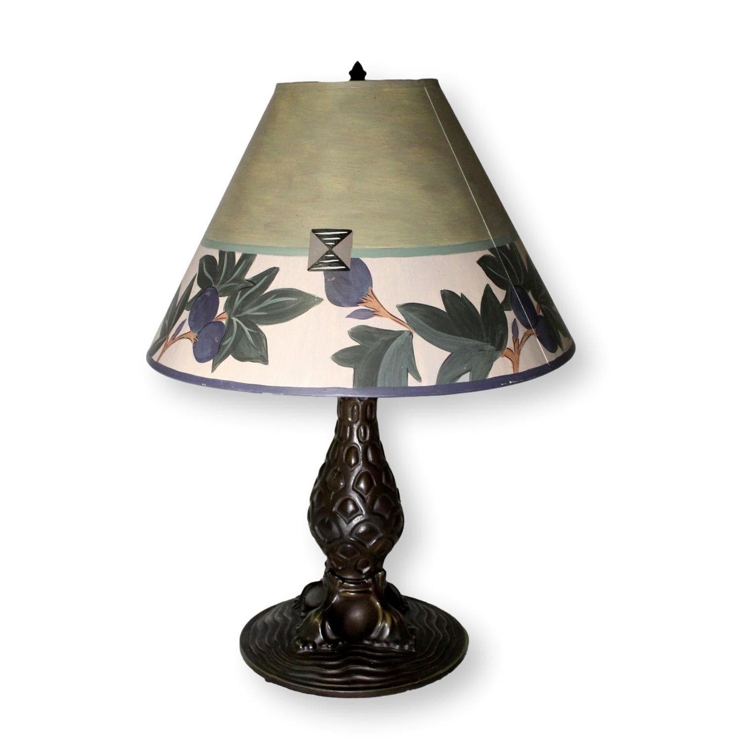 Gothic Table Lamp w/Handpainted Shade - Image 1