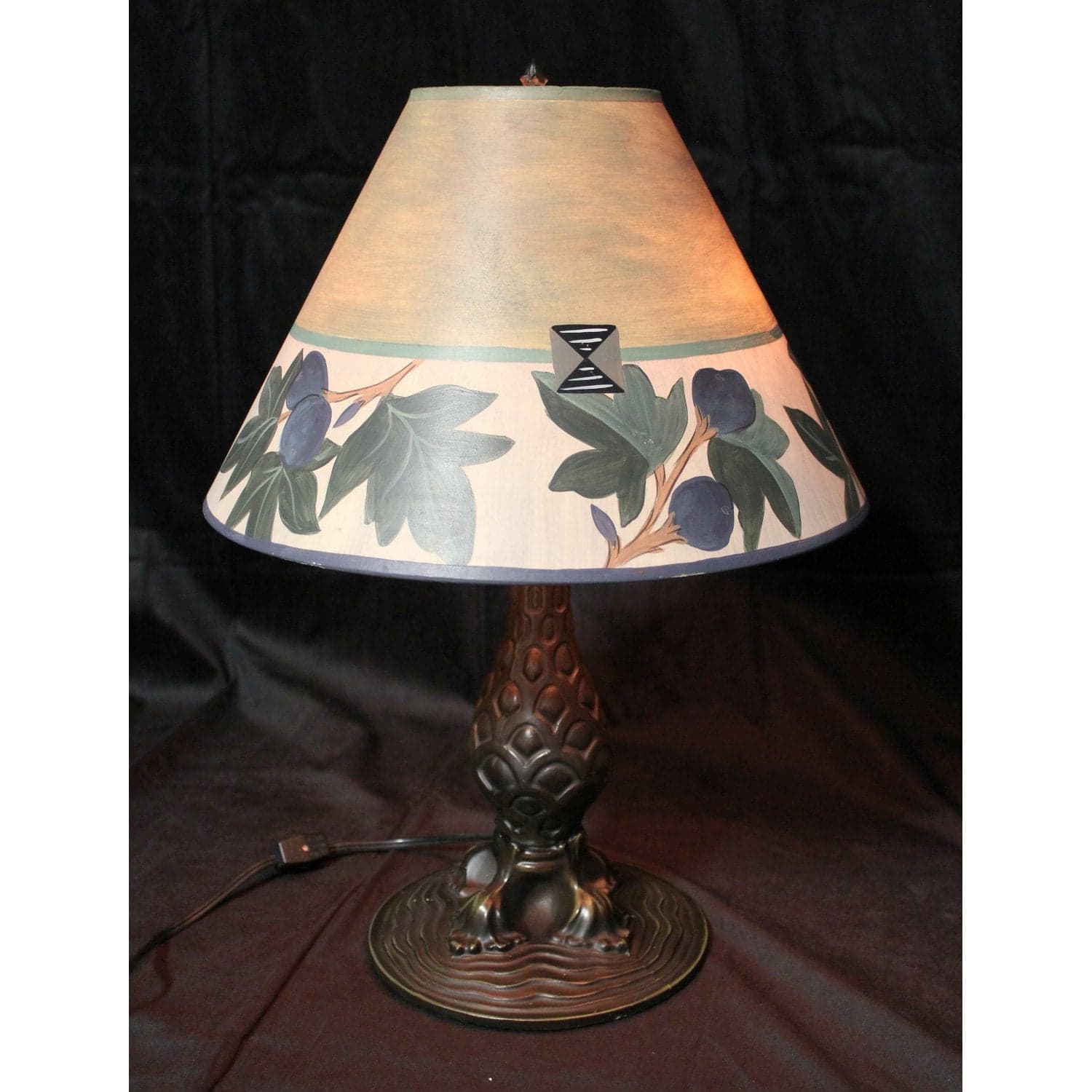 Gothic Table Lamp w/Handpainted Shade - Thumbnail 2