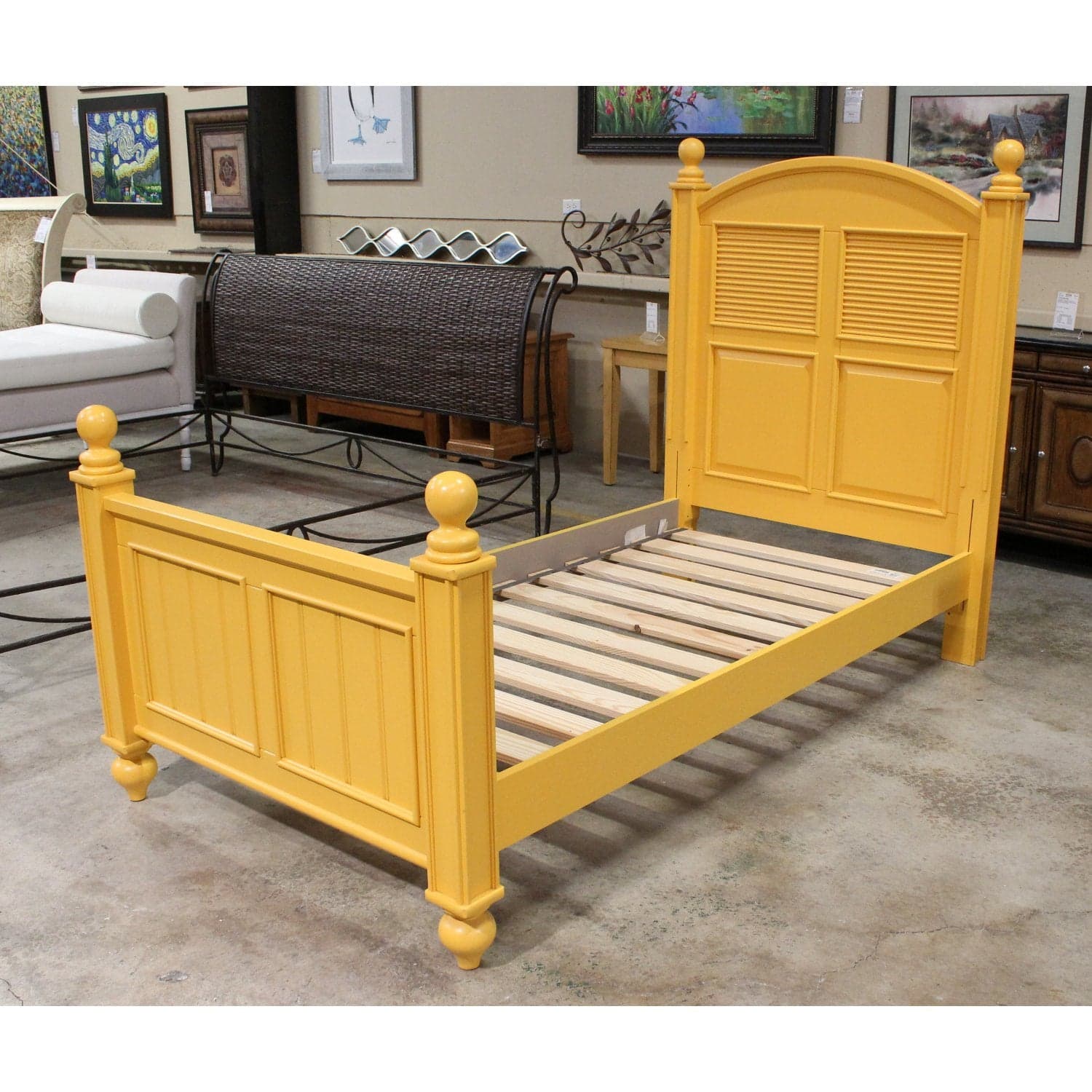 Stanley Furniture Yellow Twin Size Bed - Yellow - Thumbnail 3