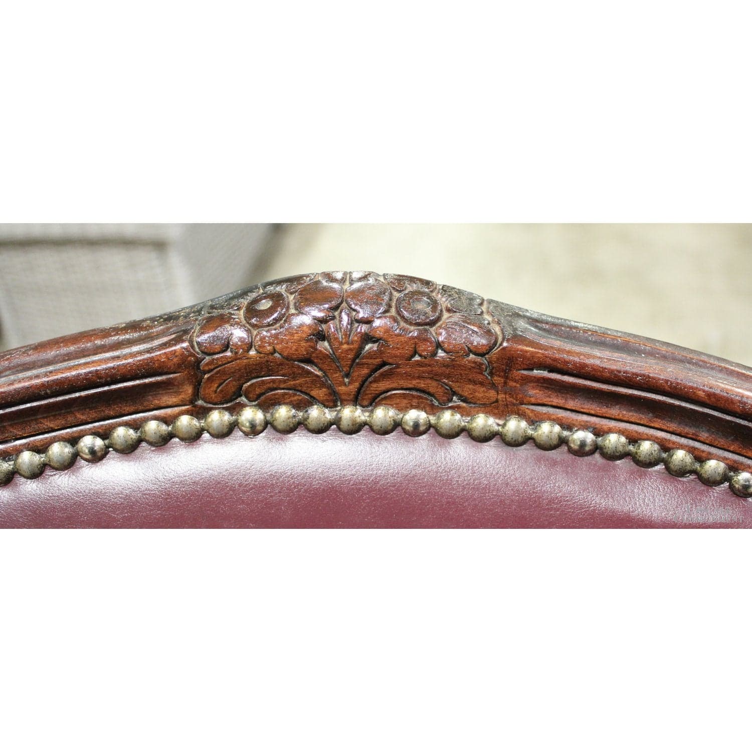 Harris Marcus Furn. Co. Pair of Leather Bar Stools - Cordovan - Thumbnail 6