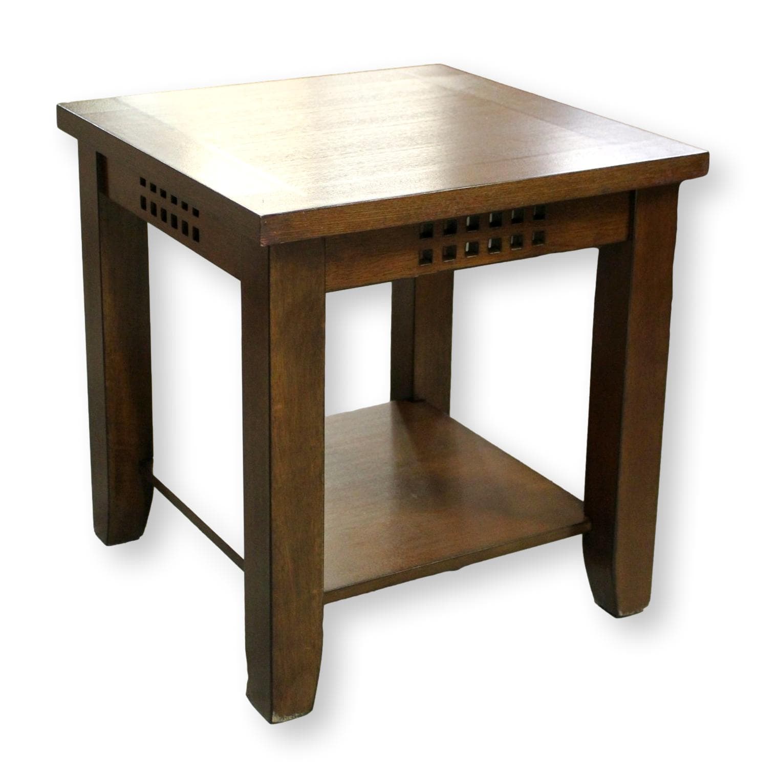 Craftsman Style Oak End Table - Image 1