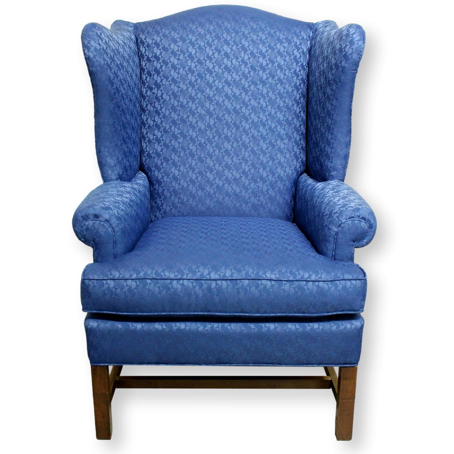 Blue Wingback Chair - Blue - Image 1