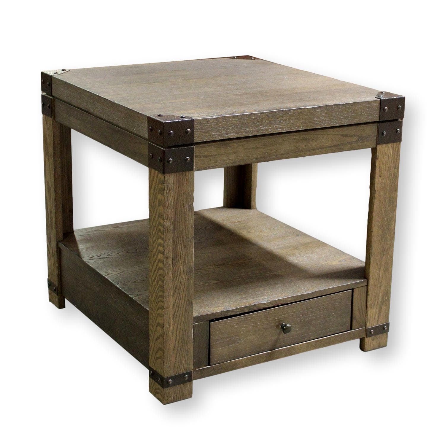 Ashley Industrial End Table - Taupe - Image 1