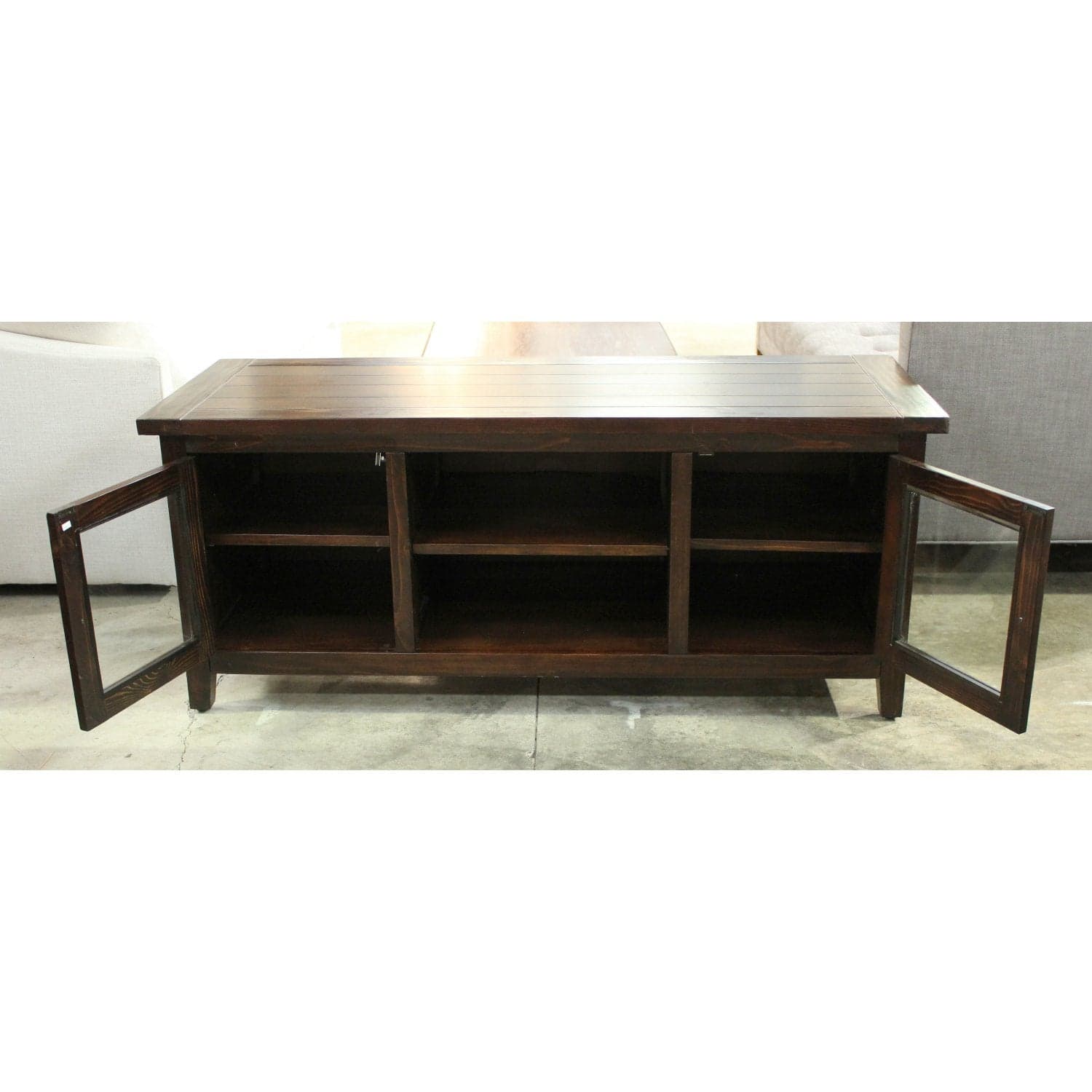 World Market Dark Pine Media Console - Dark Brown - Thumbnail 4