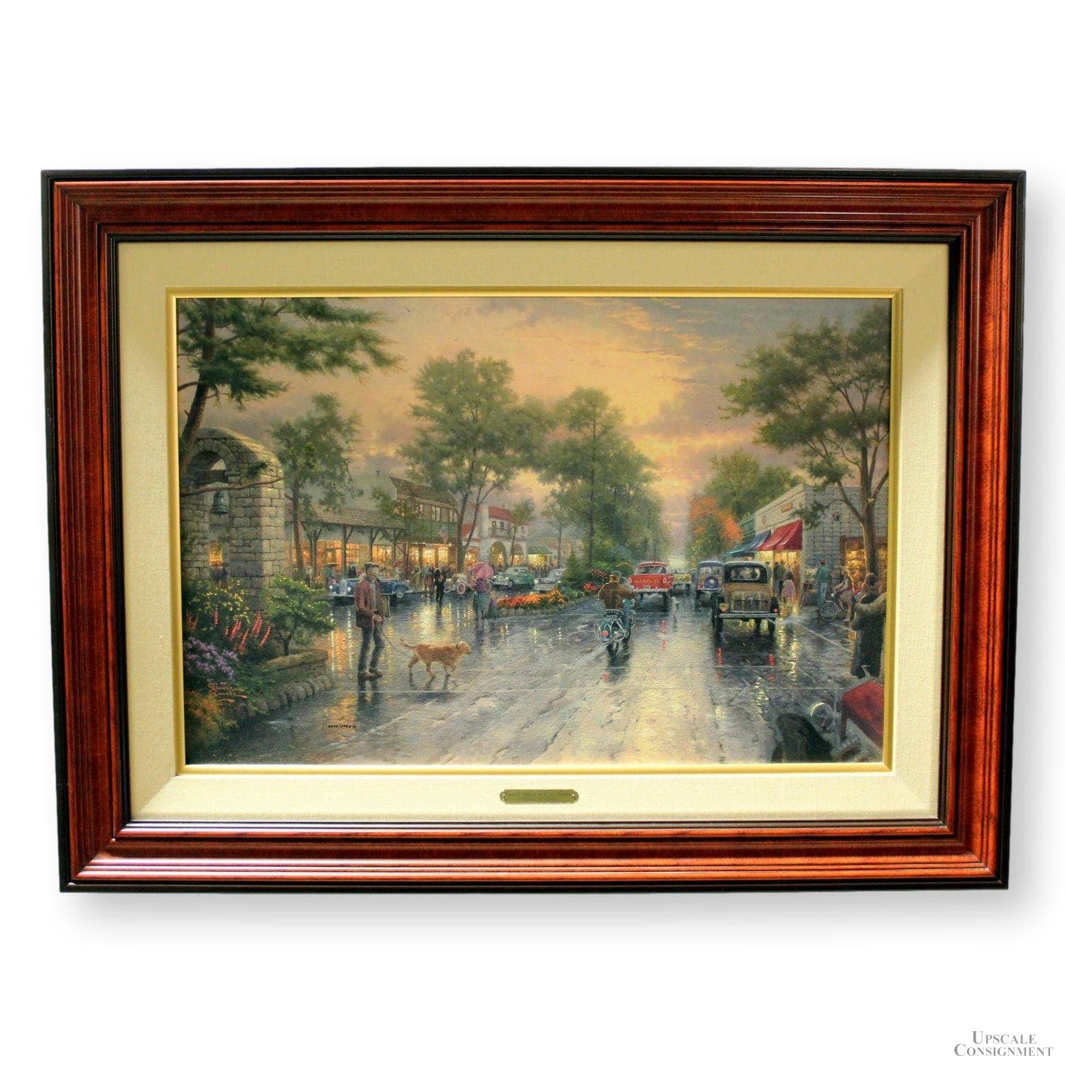 Framed Limited Edition Print "Carmel, Sunset on Ocean Avenue" by Thomas Kinkade - Image 1