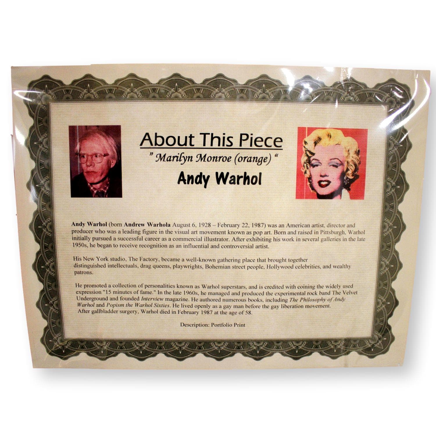 "Marilyn Monroe (Orange)" by Andy Worhol - Thumbnail 5