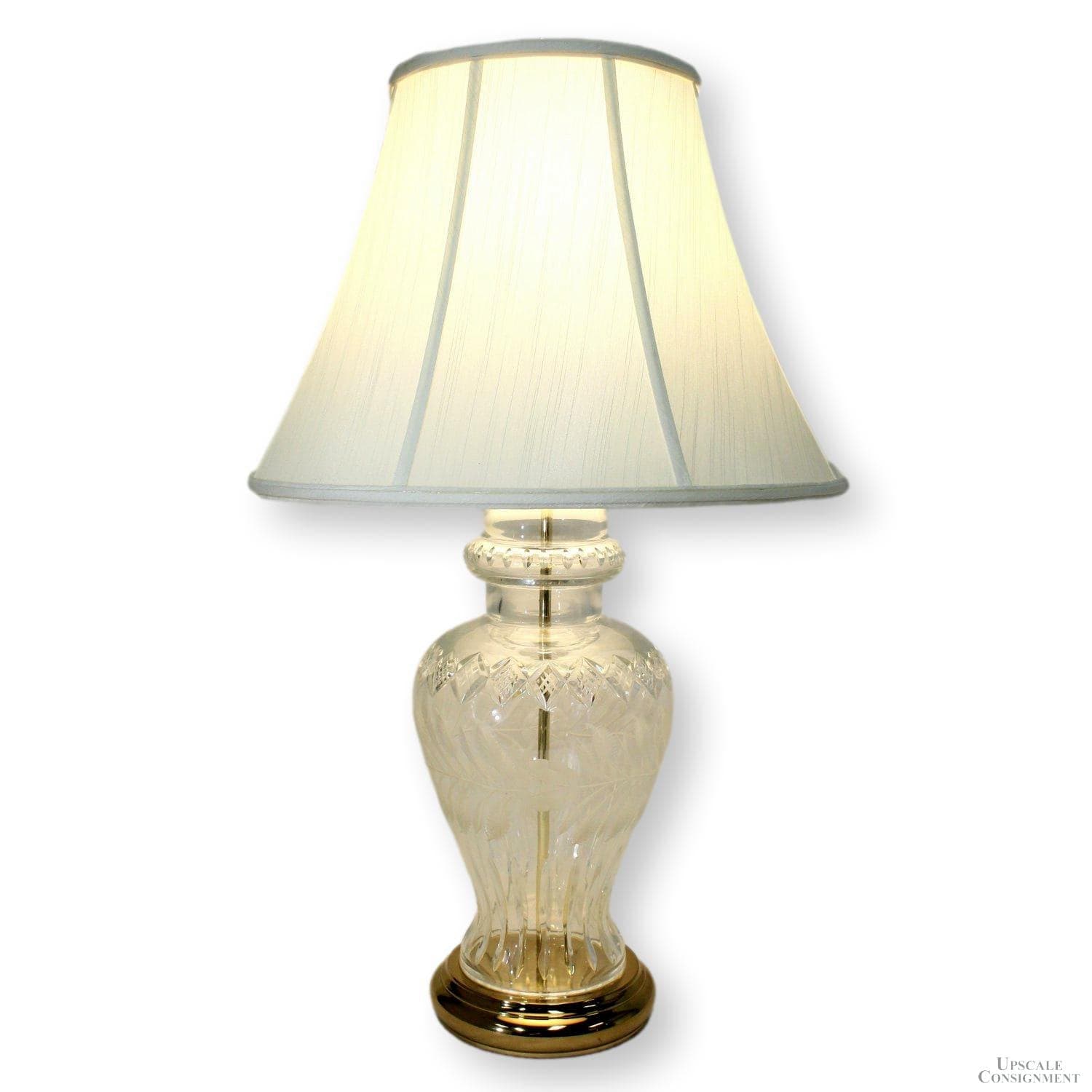 Etched Glass Table Lamp - Image 1