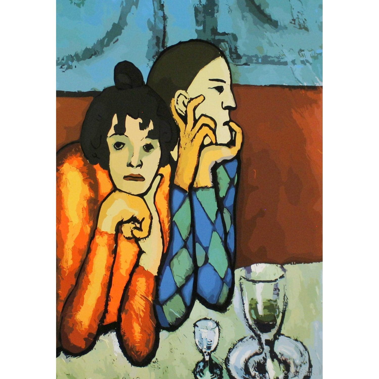 "Harlequin and His Companion" by Pablo Picasso - Thumbnail 2
