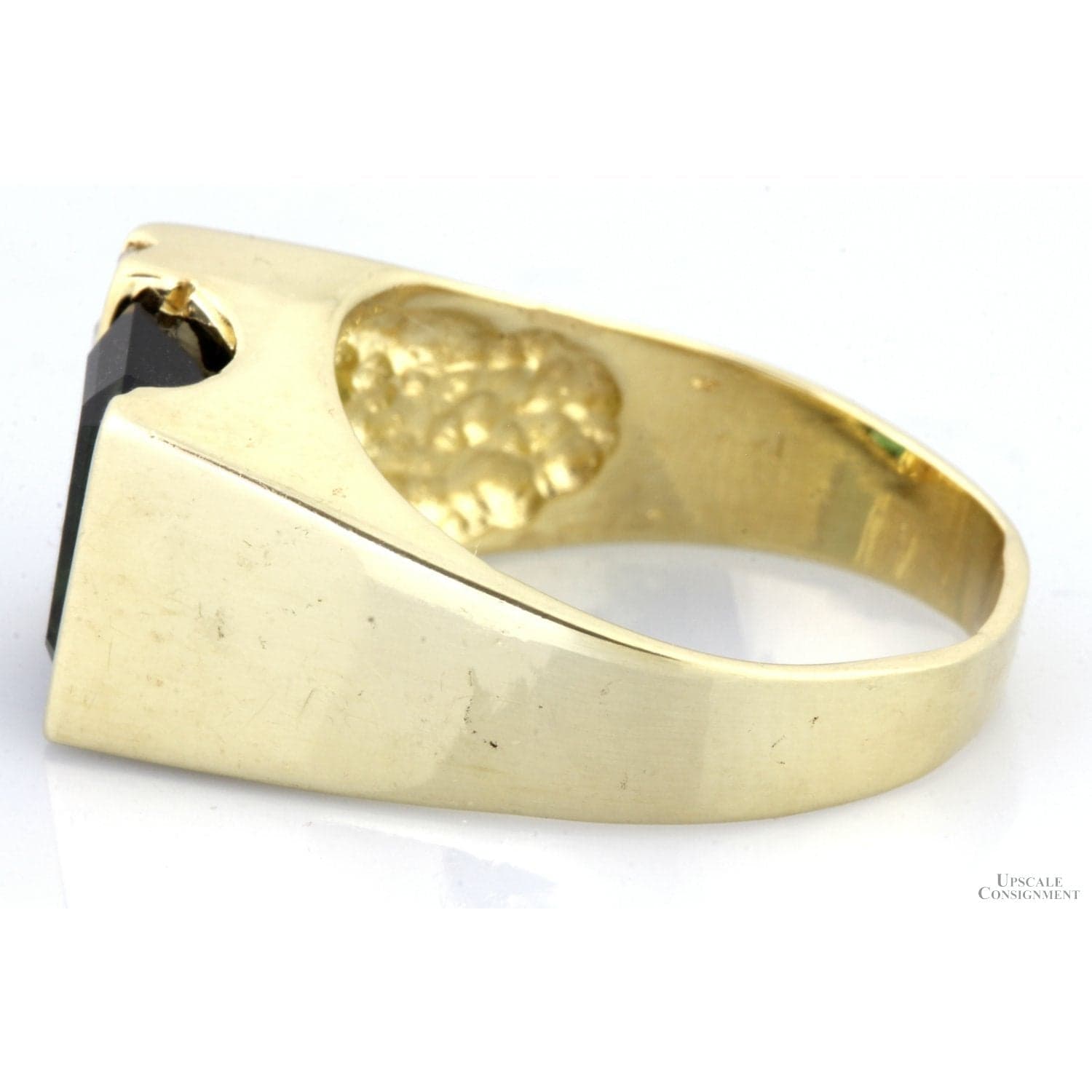 14K Yellow Gold 1.88ct Green Tourmaline & Diamond Ring - Size 7.5 - Thumbnail 4