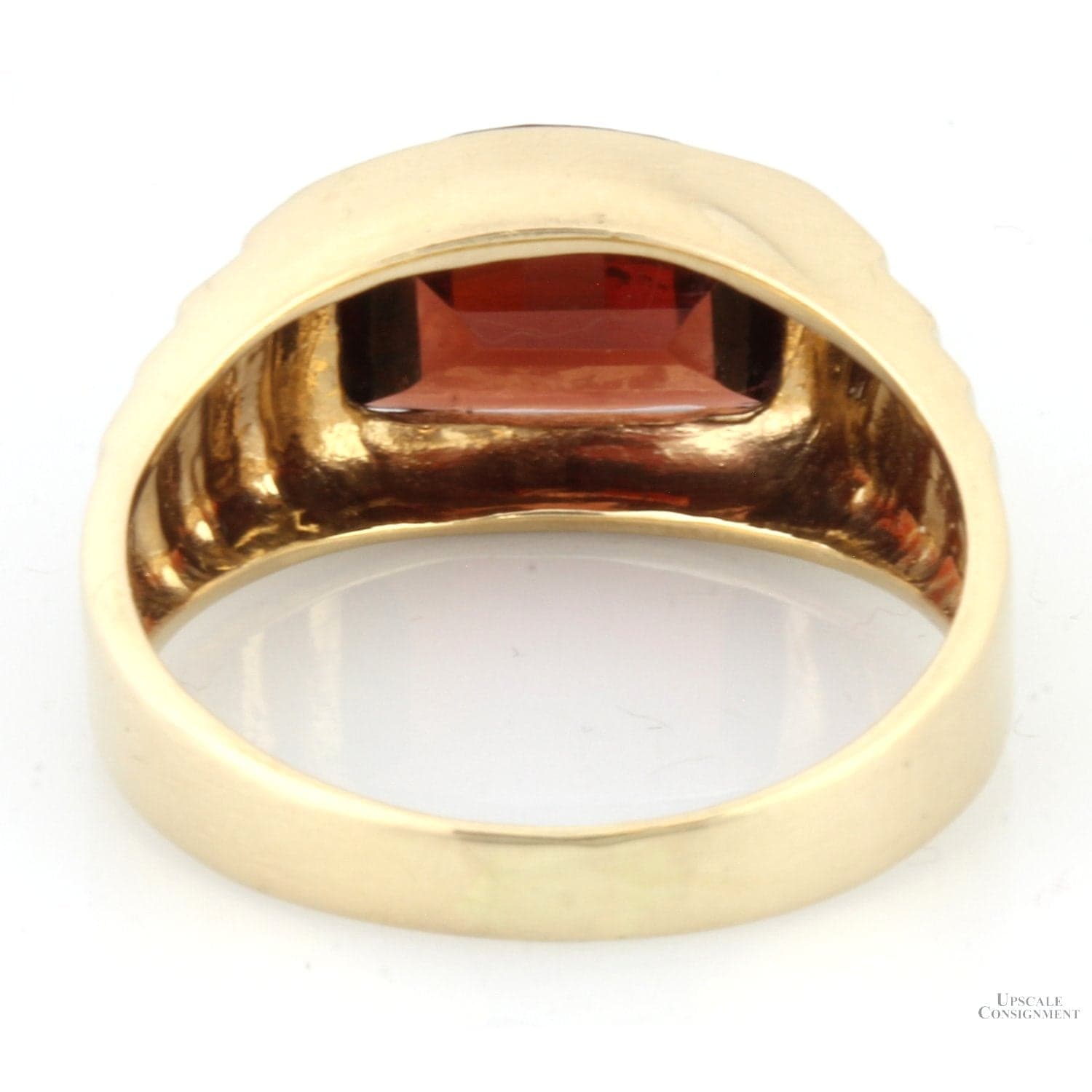 4.21ct Fantasy Cut Rhodolite Garnet 14K Yellow Gold Ring - Size 8.5 - Thumbnail 3
